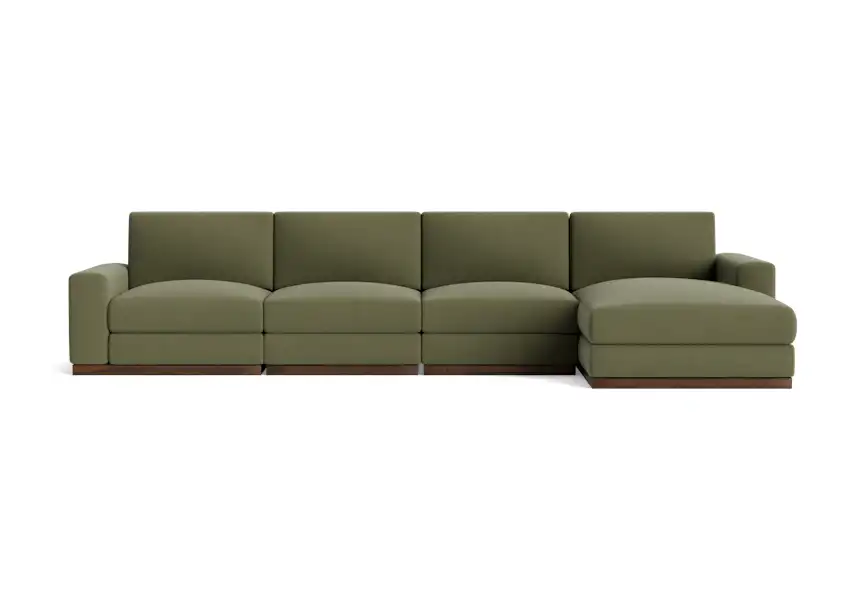 holt modular grand chaise sectional faithful olive