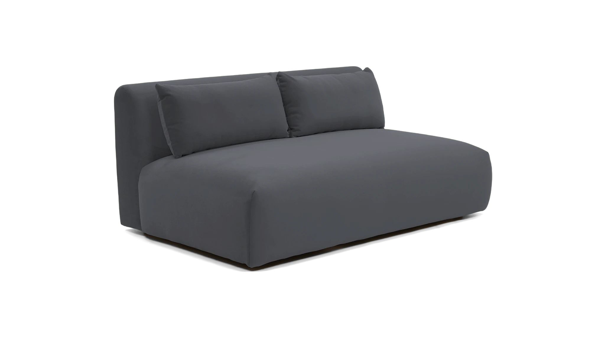 carin armless loveseat essence ash