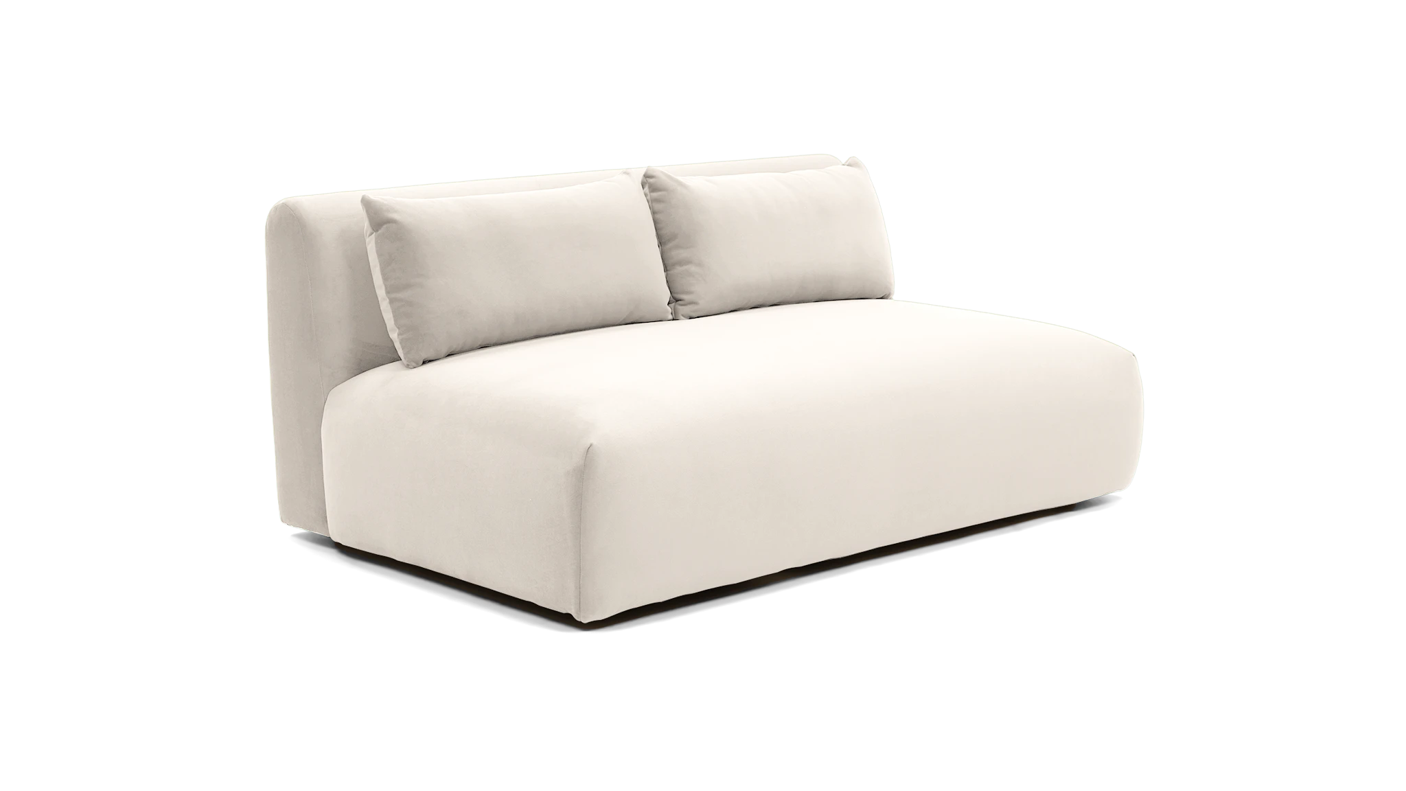 carin armless loveseat merit dove