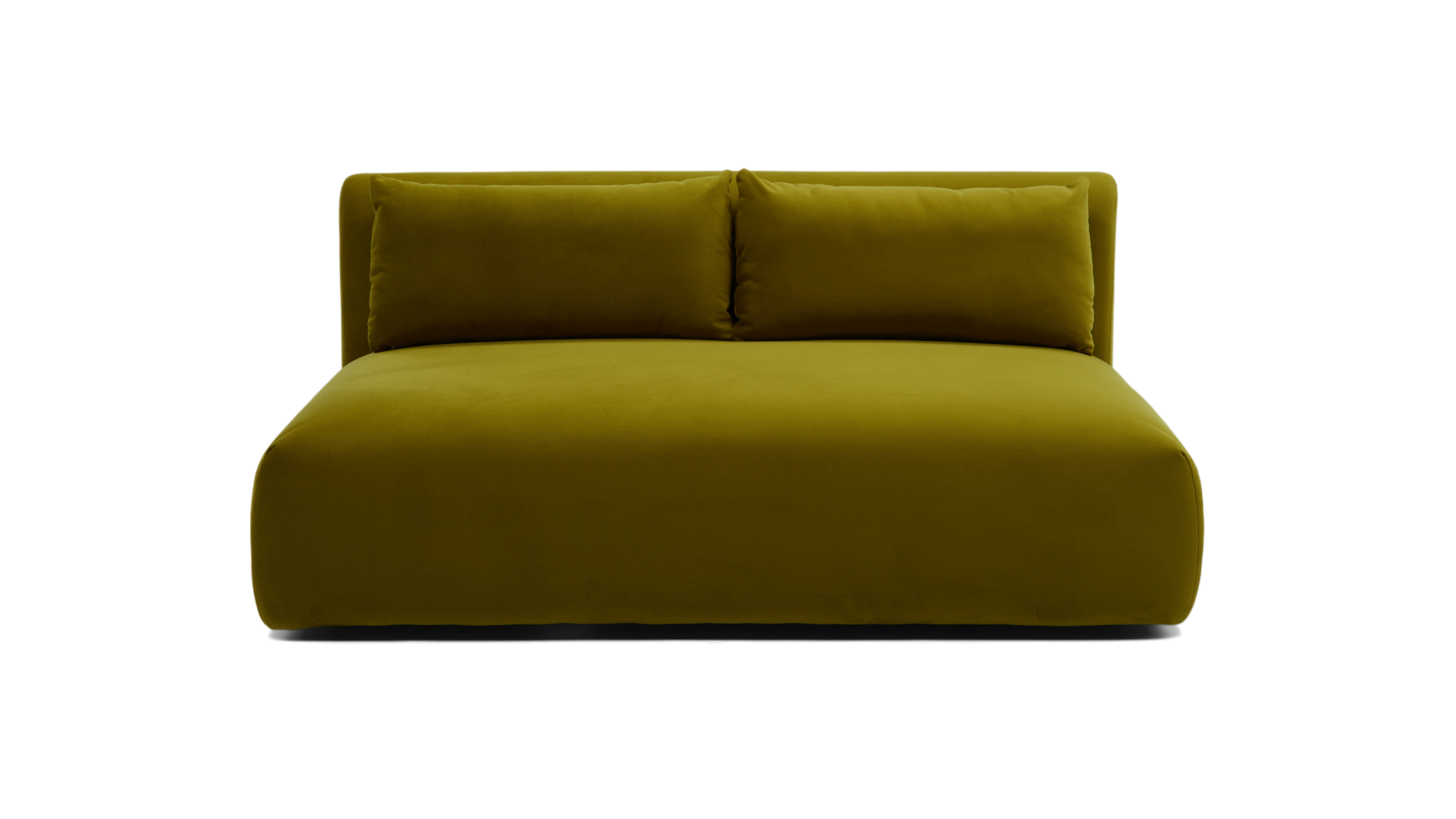 carin armless loveseat royale apple