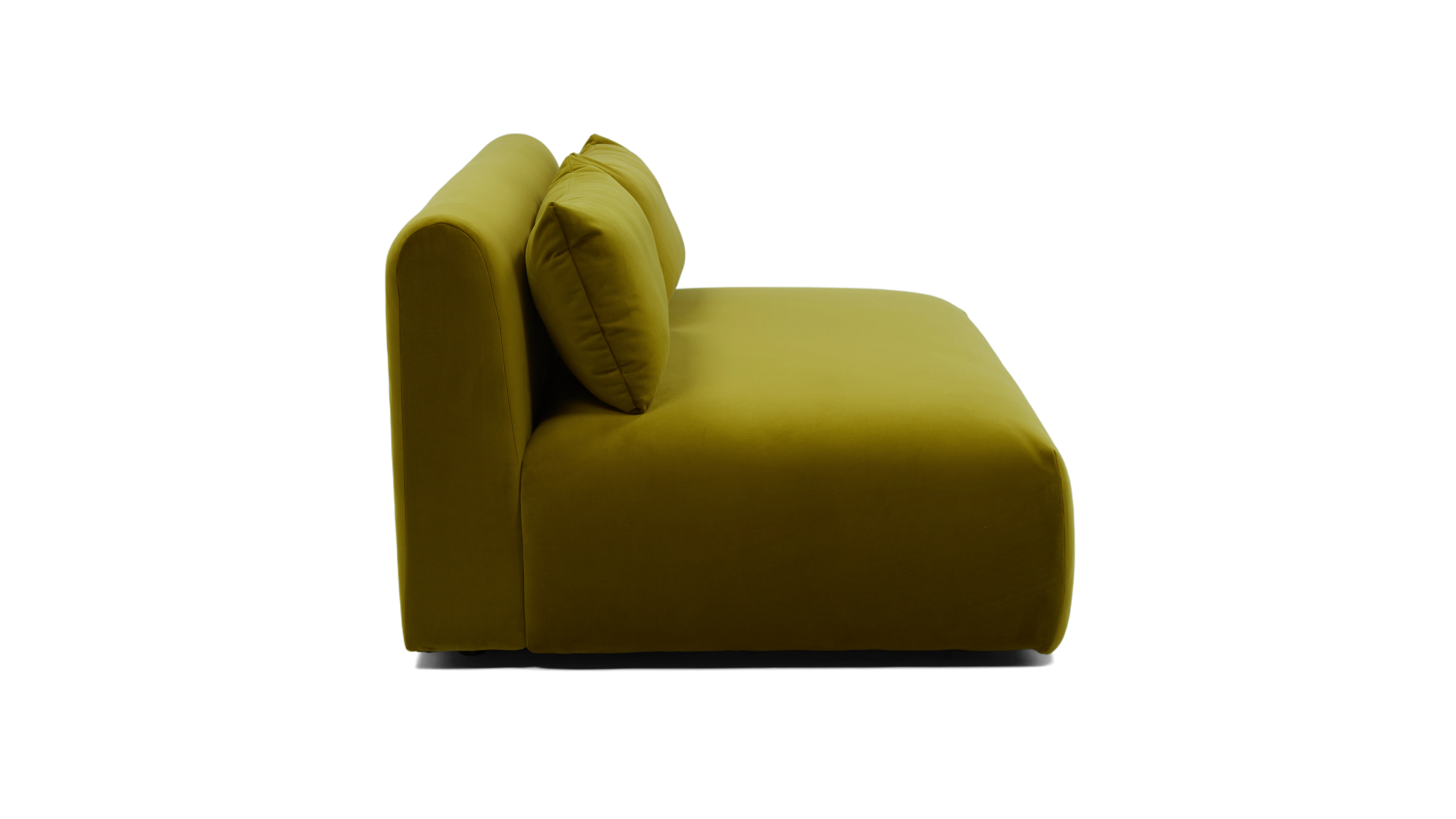 carin armless loveseat royale apple