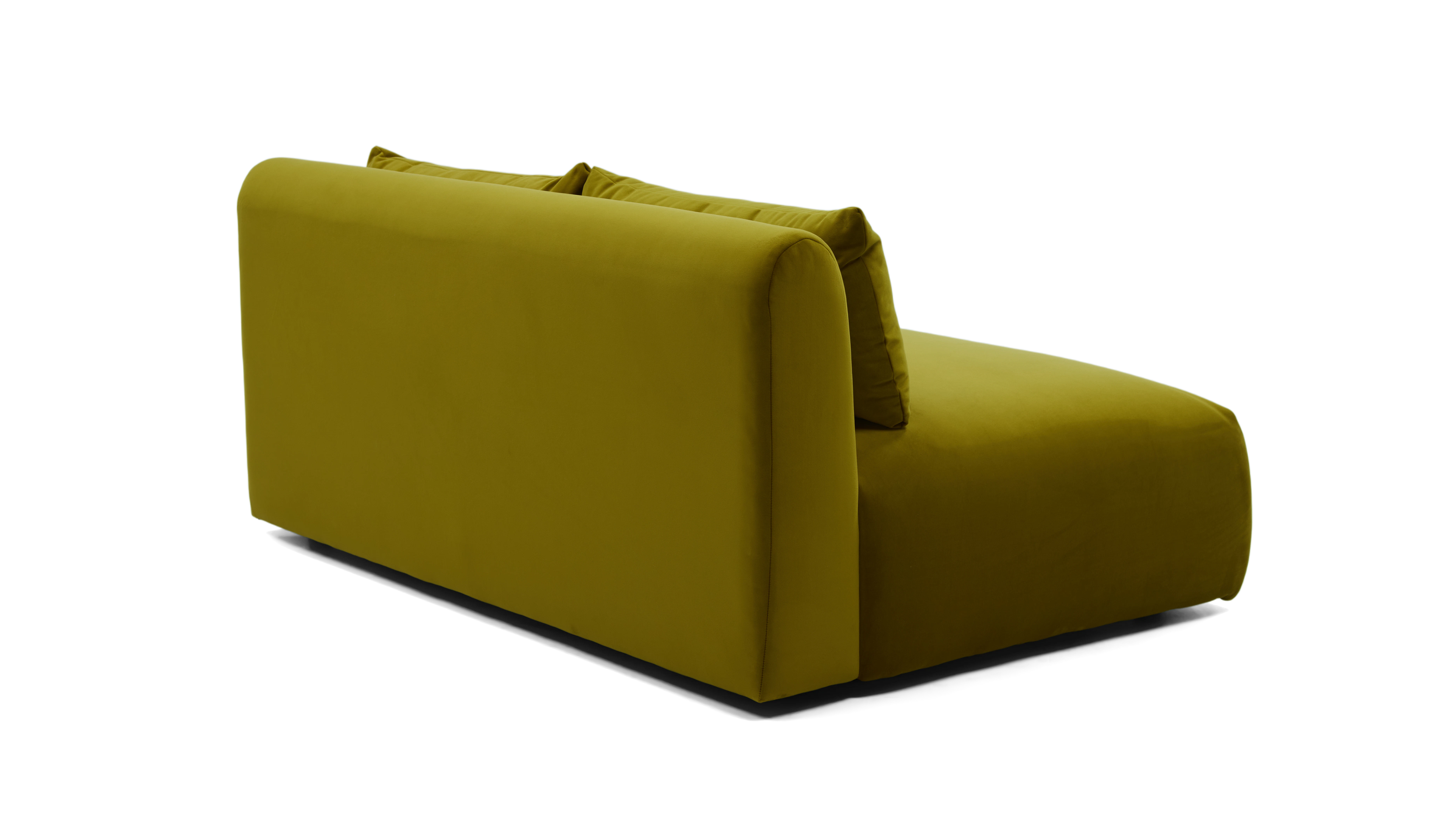 carin armless loveseat royale apple