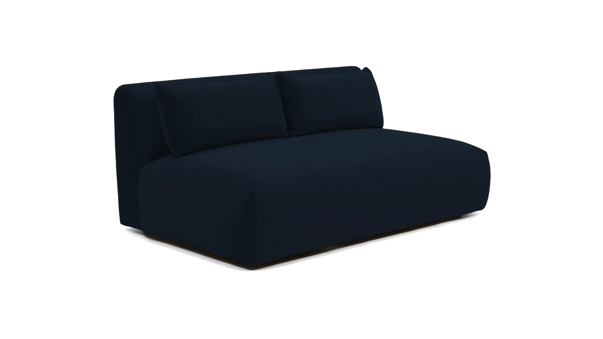 carin armless loveseat faithful indigo