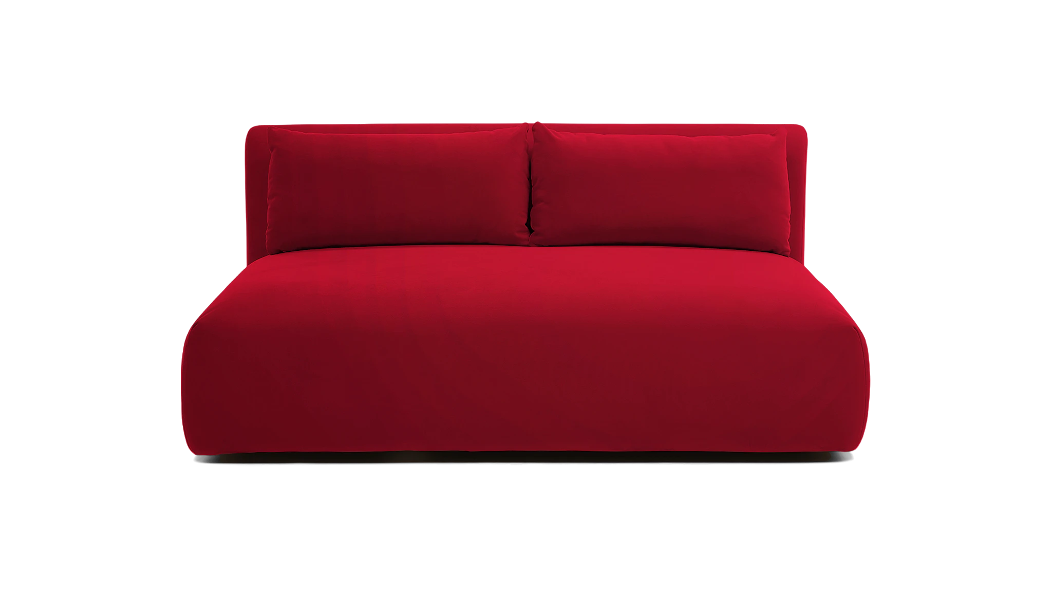 carin armless loveseat royale berry