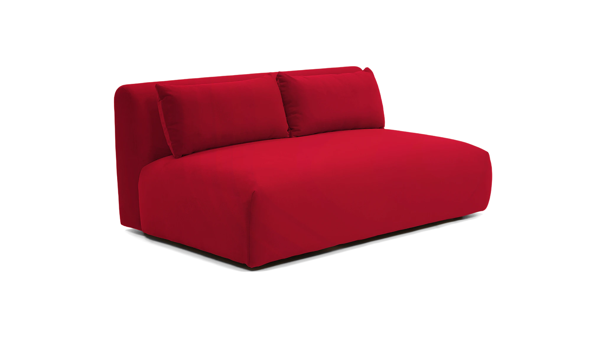 carin armless loveseat royale berry