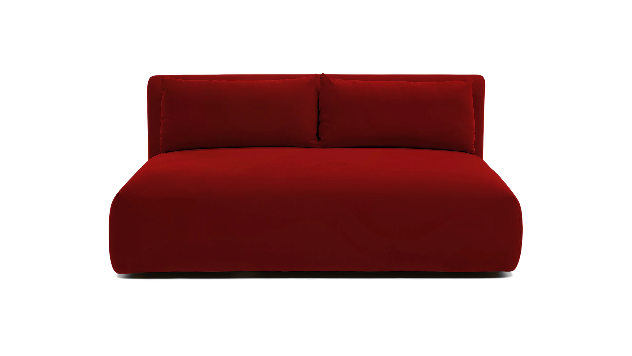 carin armless loveseat crave berry hibiscus