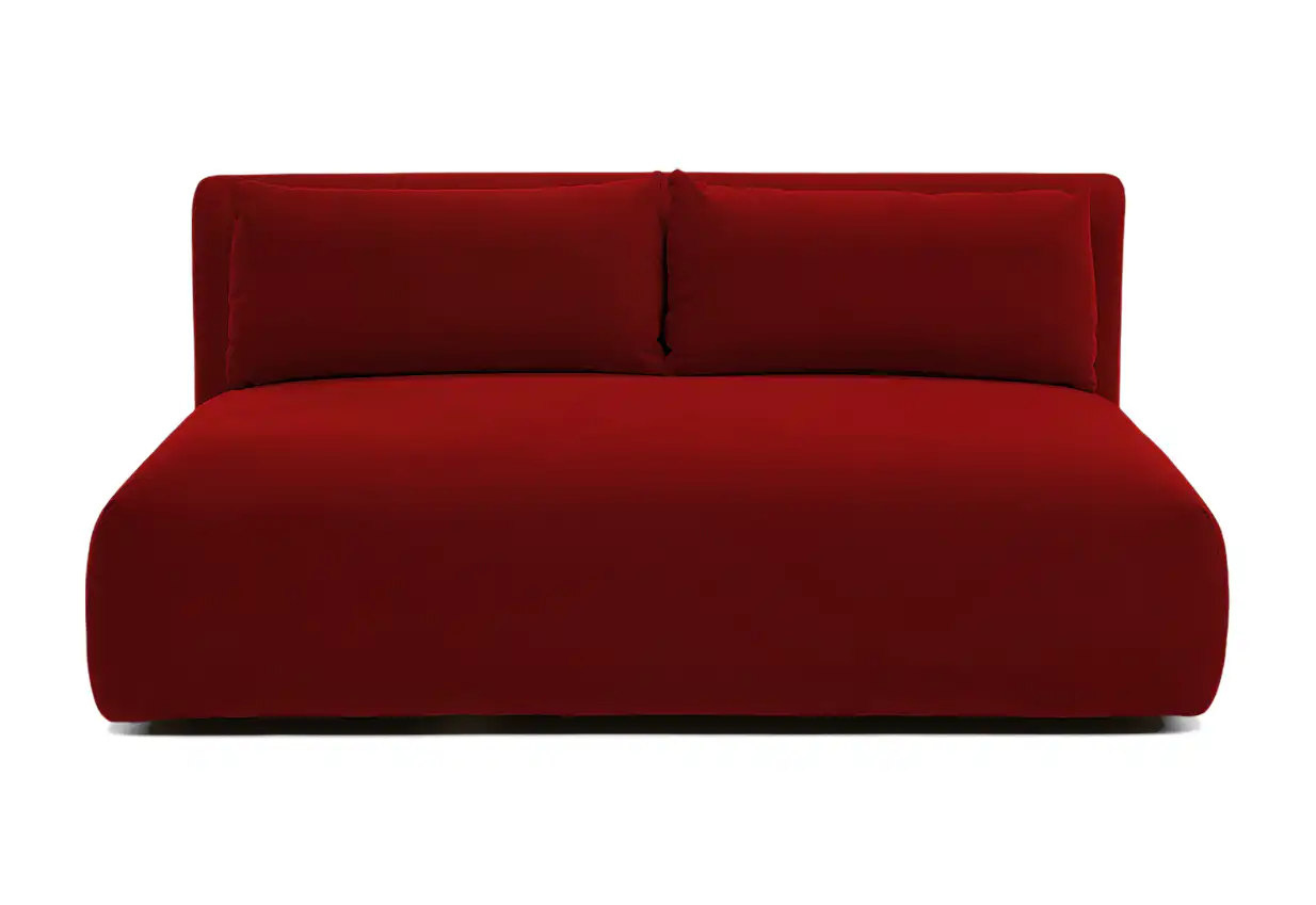 carin armless loveseat crave berry hibiscus