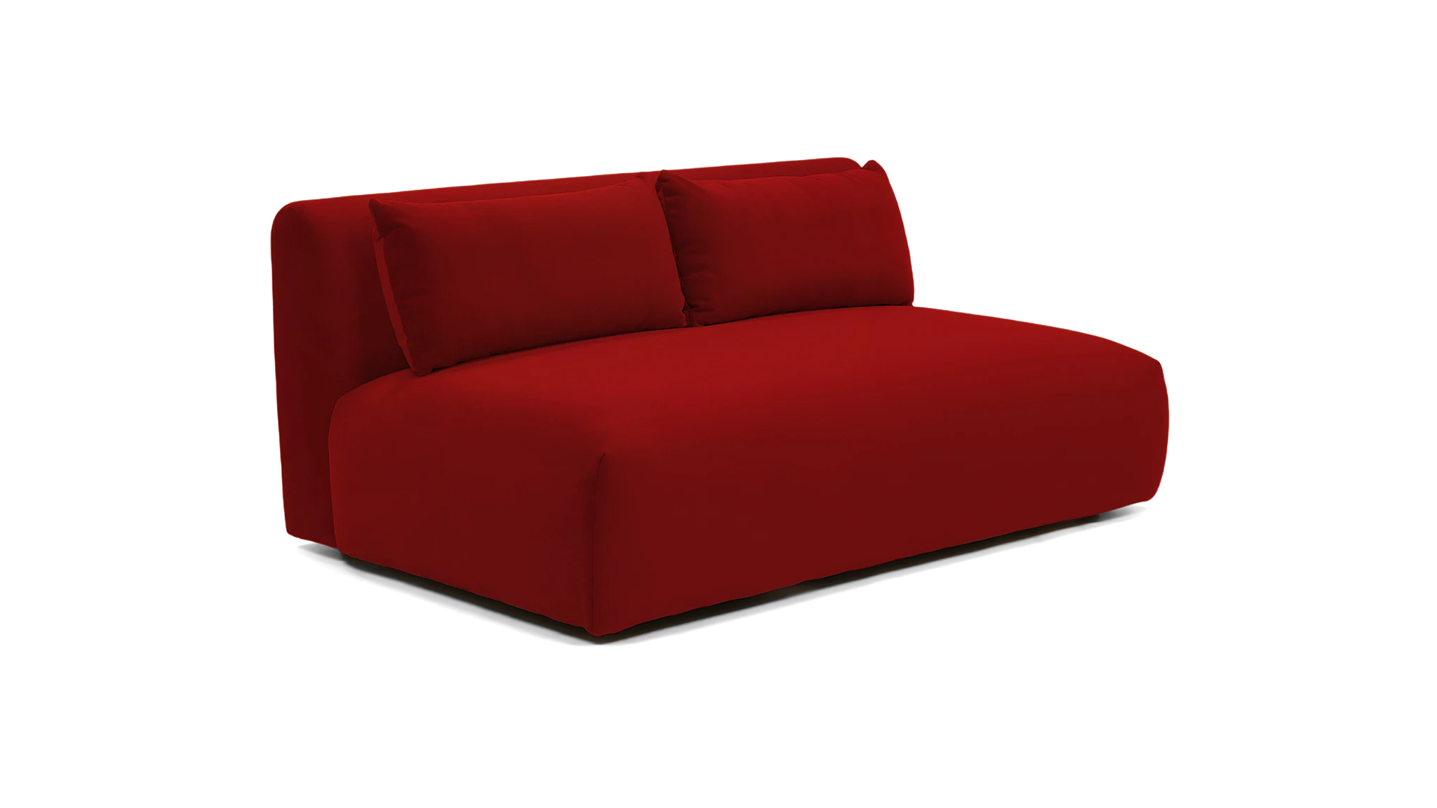 carin armless loveseat crave berry hibiscus