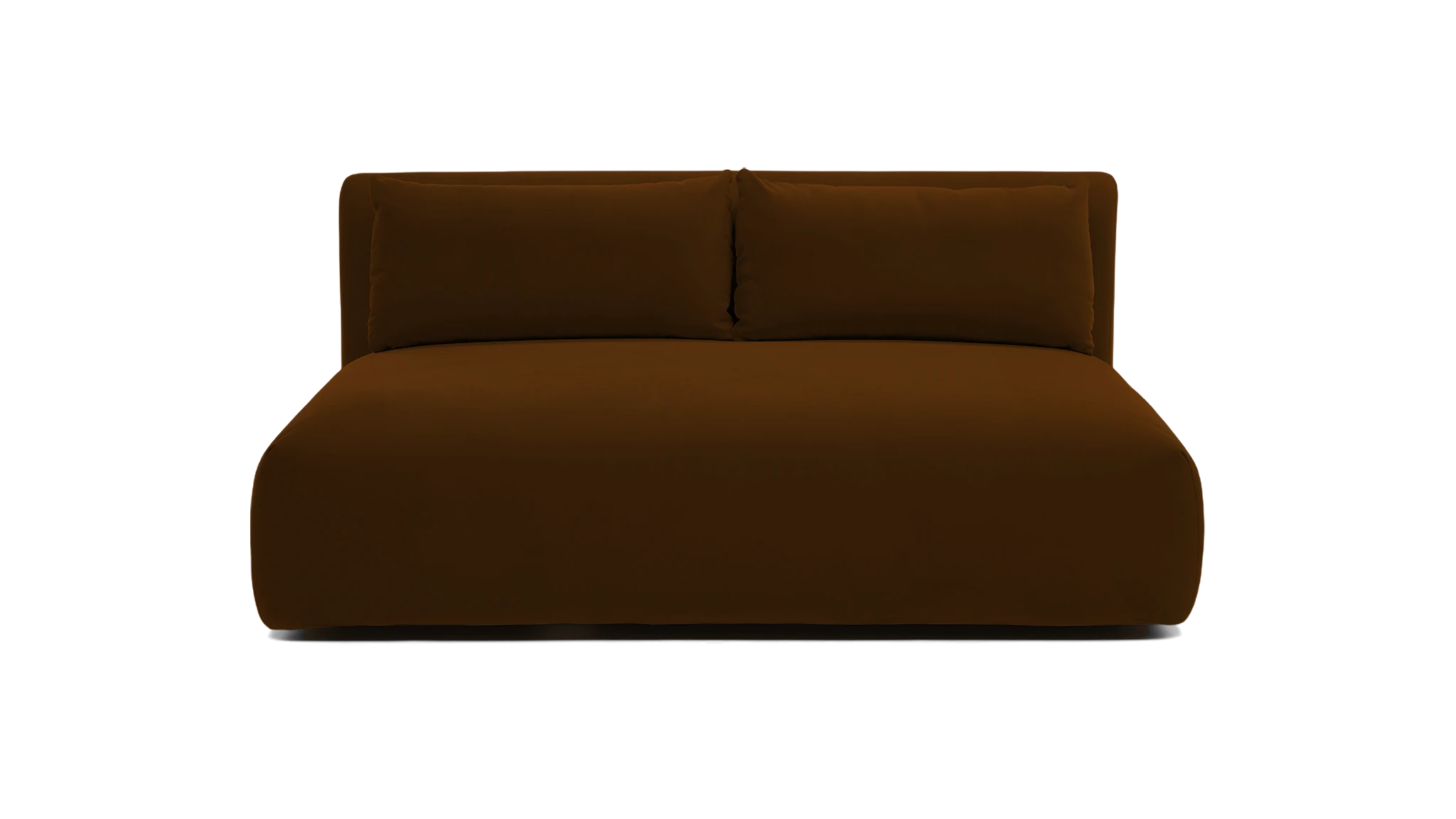 carin armless loveseat faithful mocha