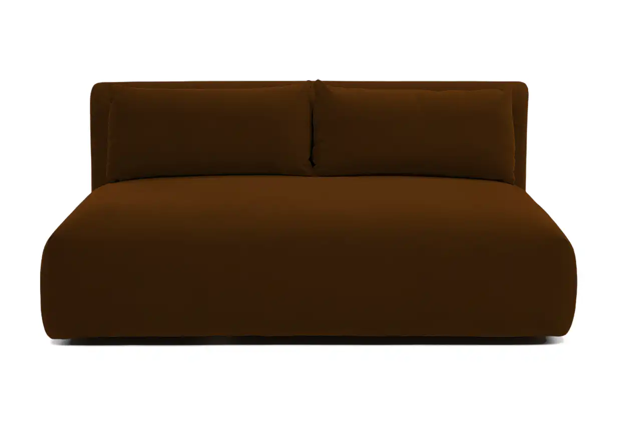 carin armless loveseat faithful mocha