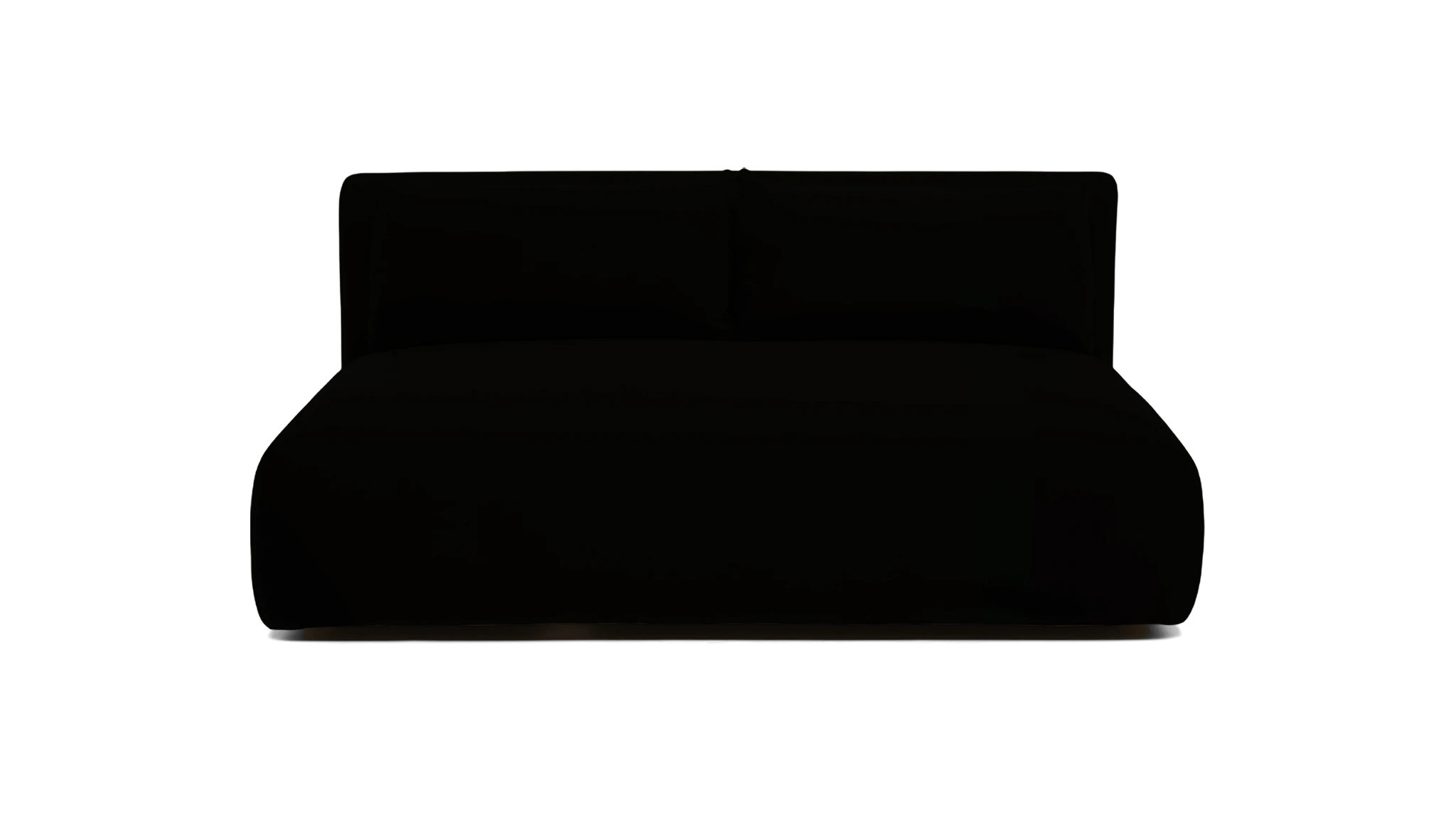 carin armless loveseat milo onyx