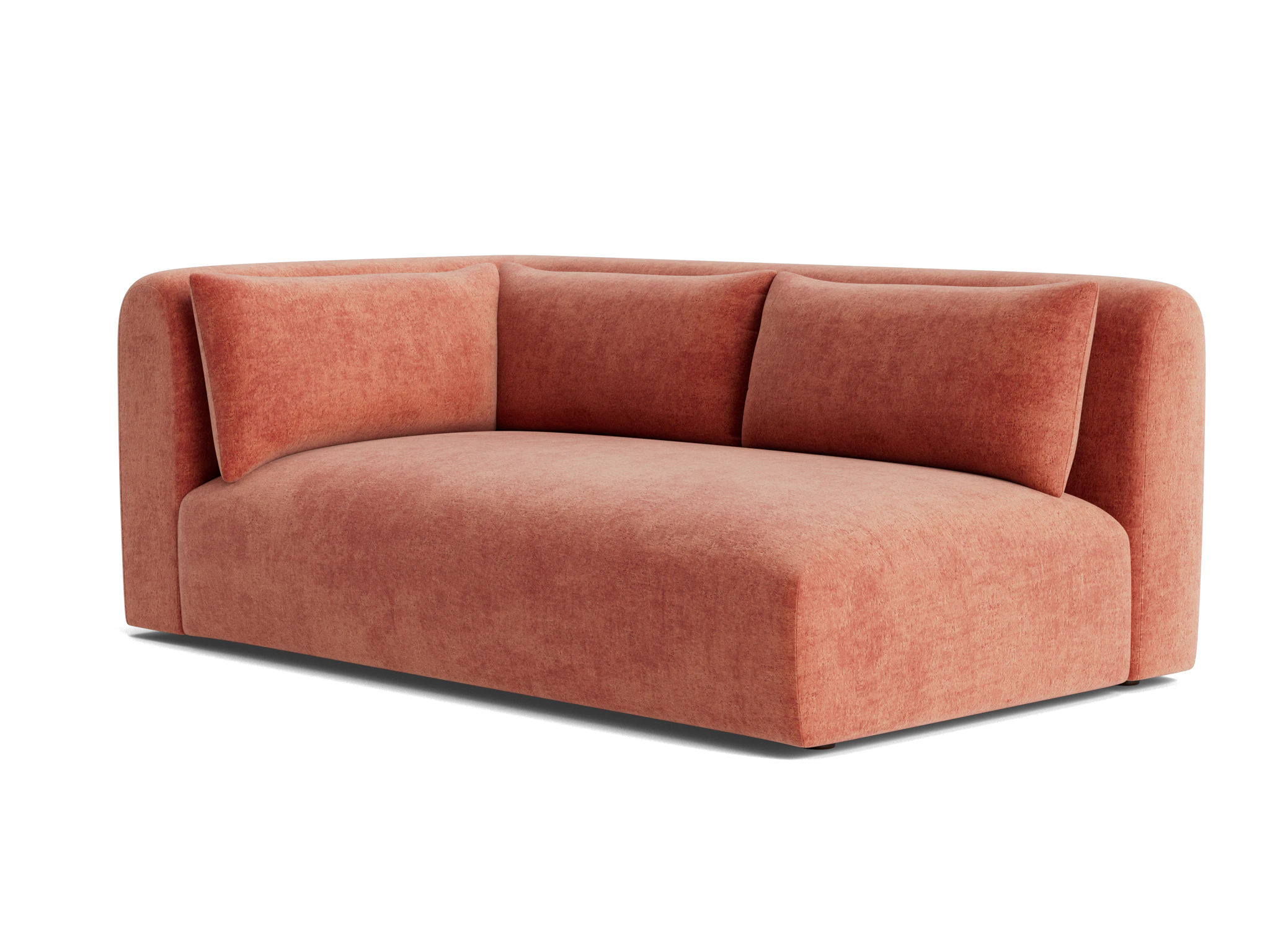 carin bumper chaise plush terra rose