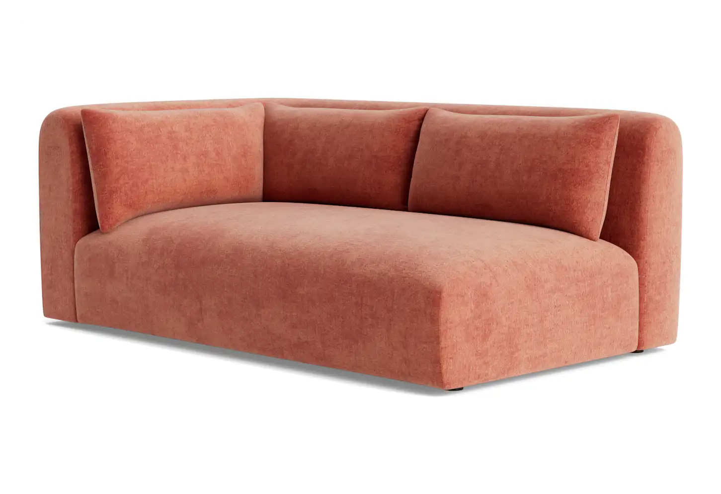 carin bumper chaise plush terra rose