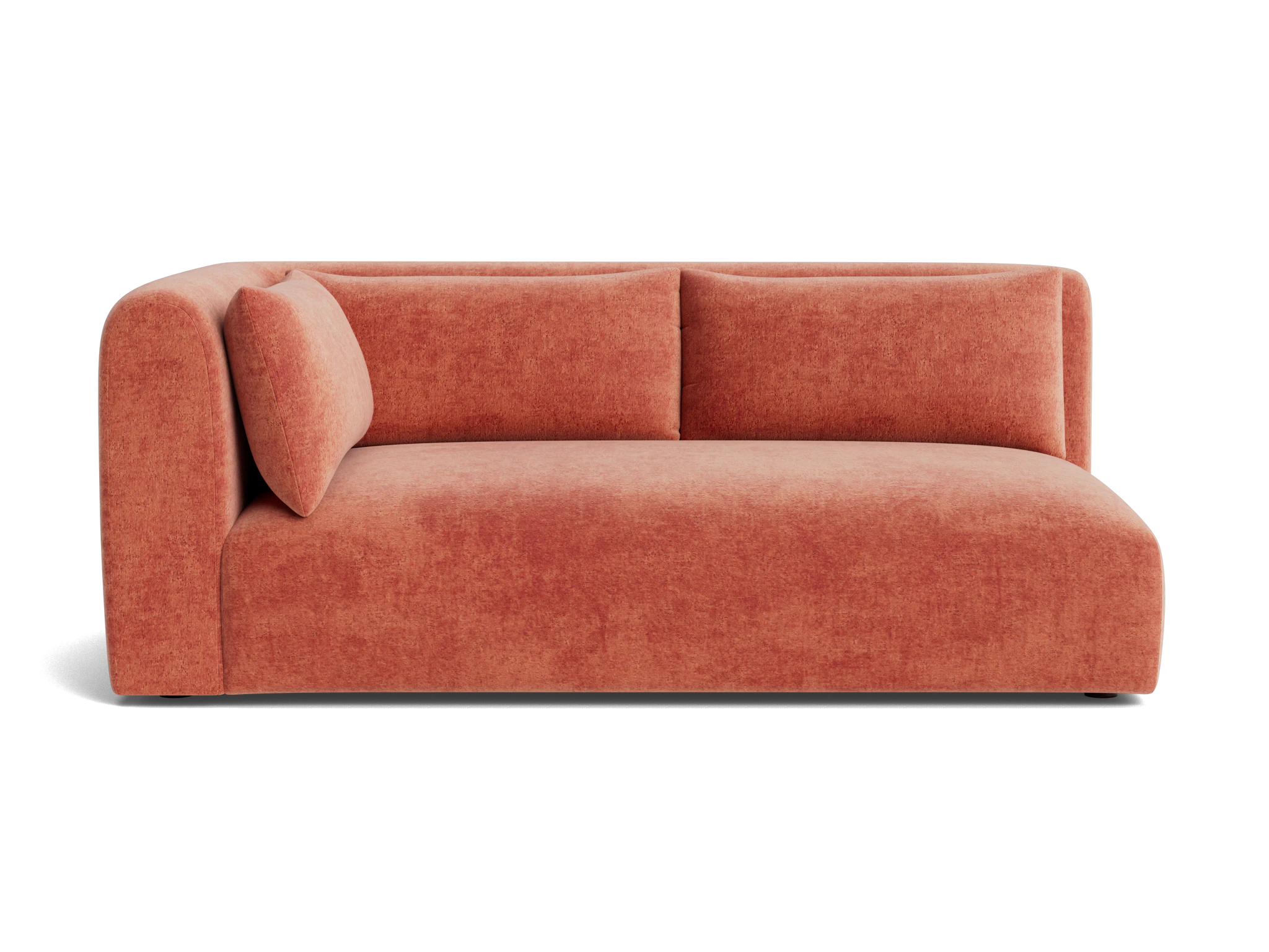 carin bumper chaise plush terra rose