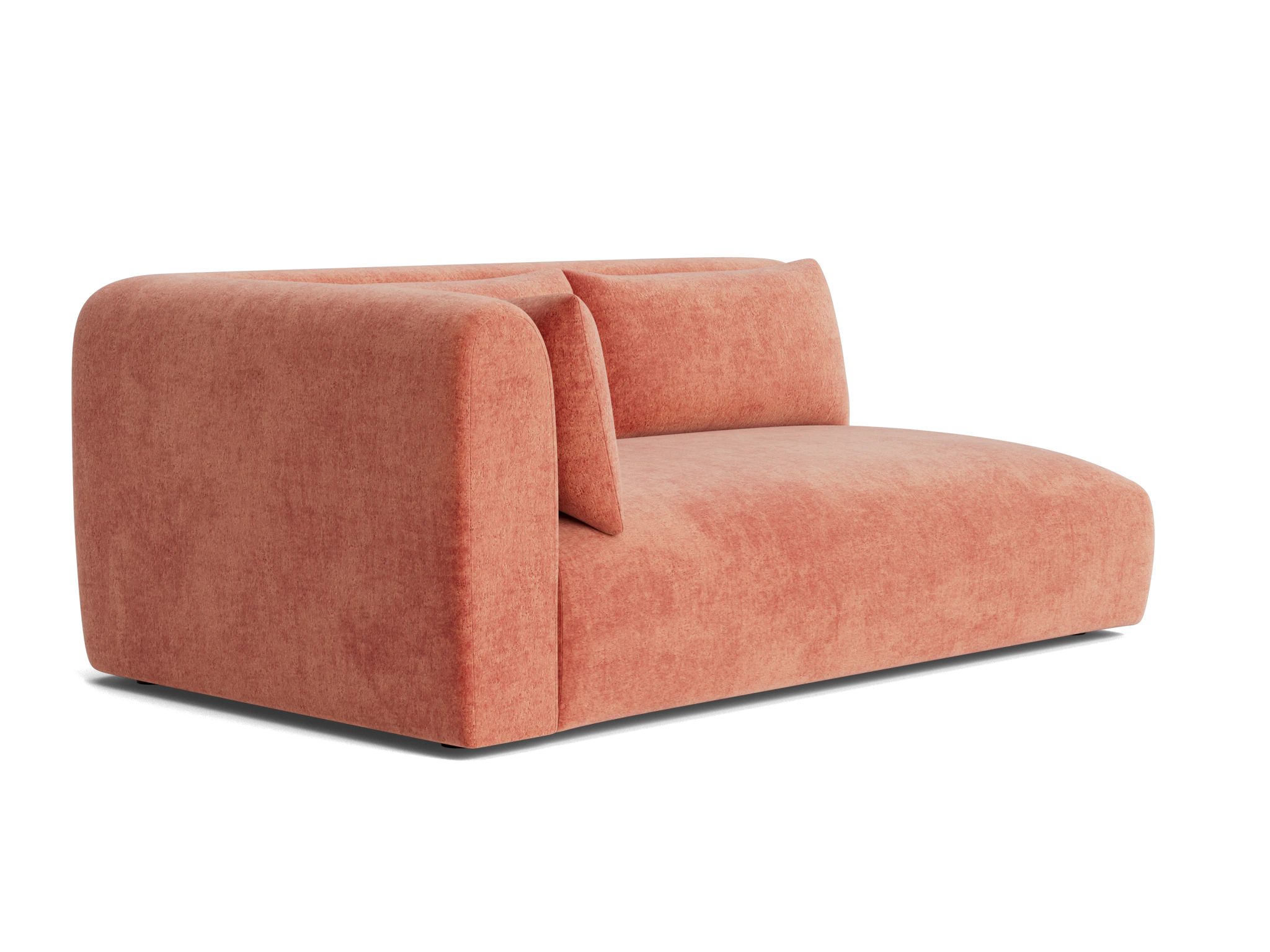 carin bumper chaise plush terra rose