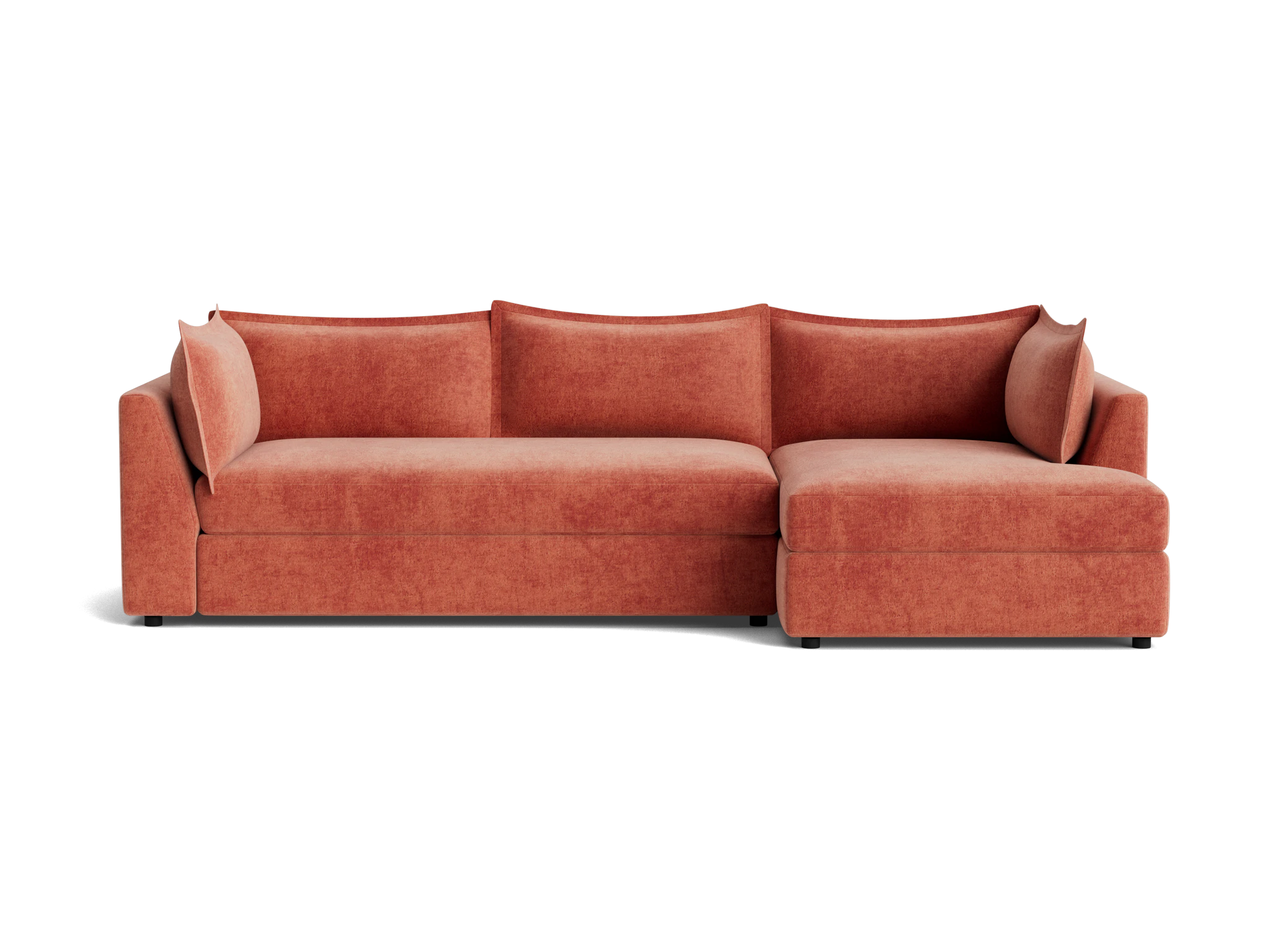wilder sleeper sectional plush terra rose