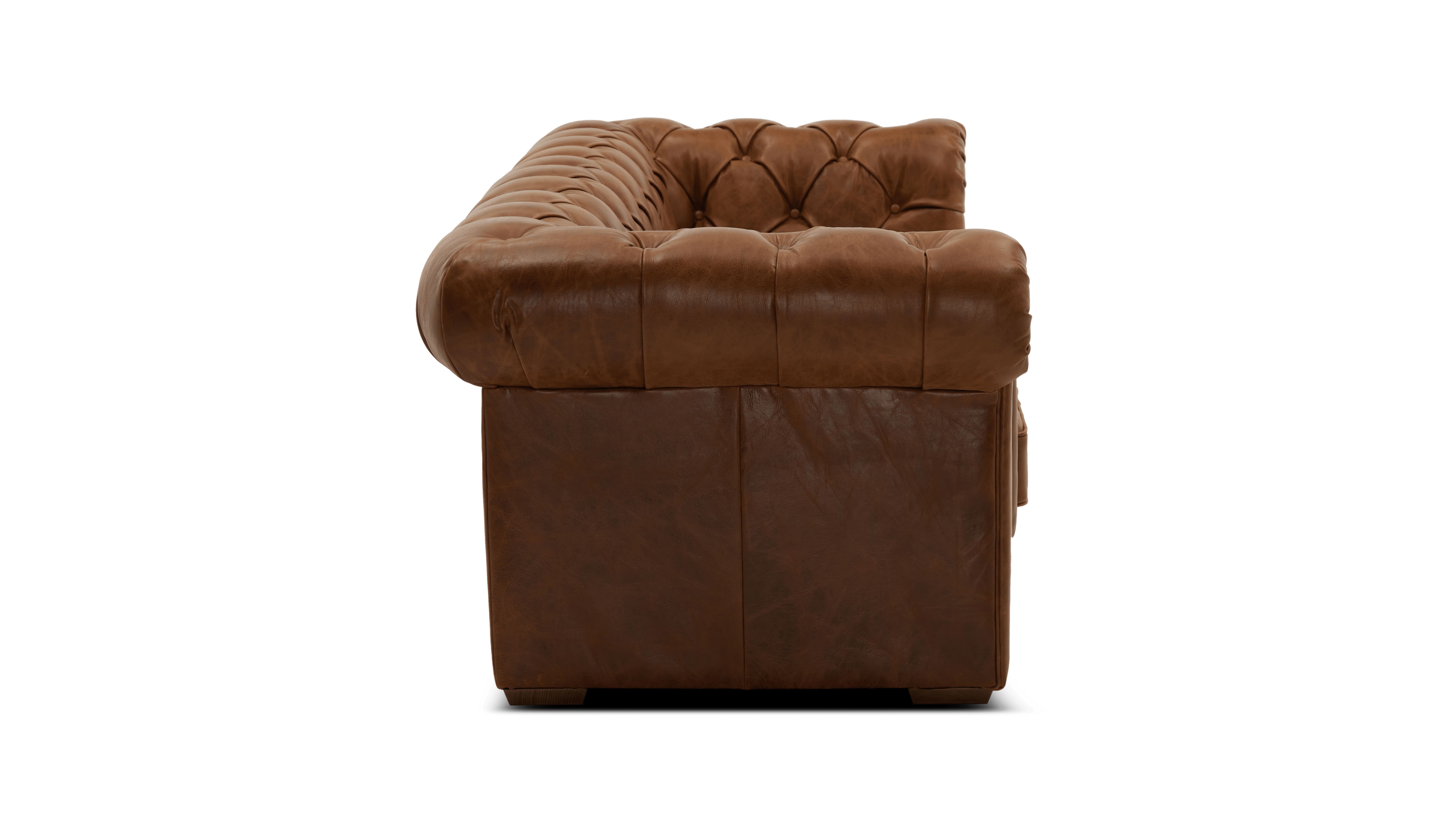 vntgcml clayton leather sofa vintage camel