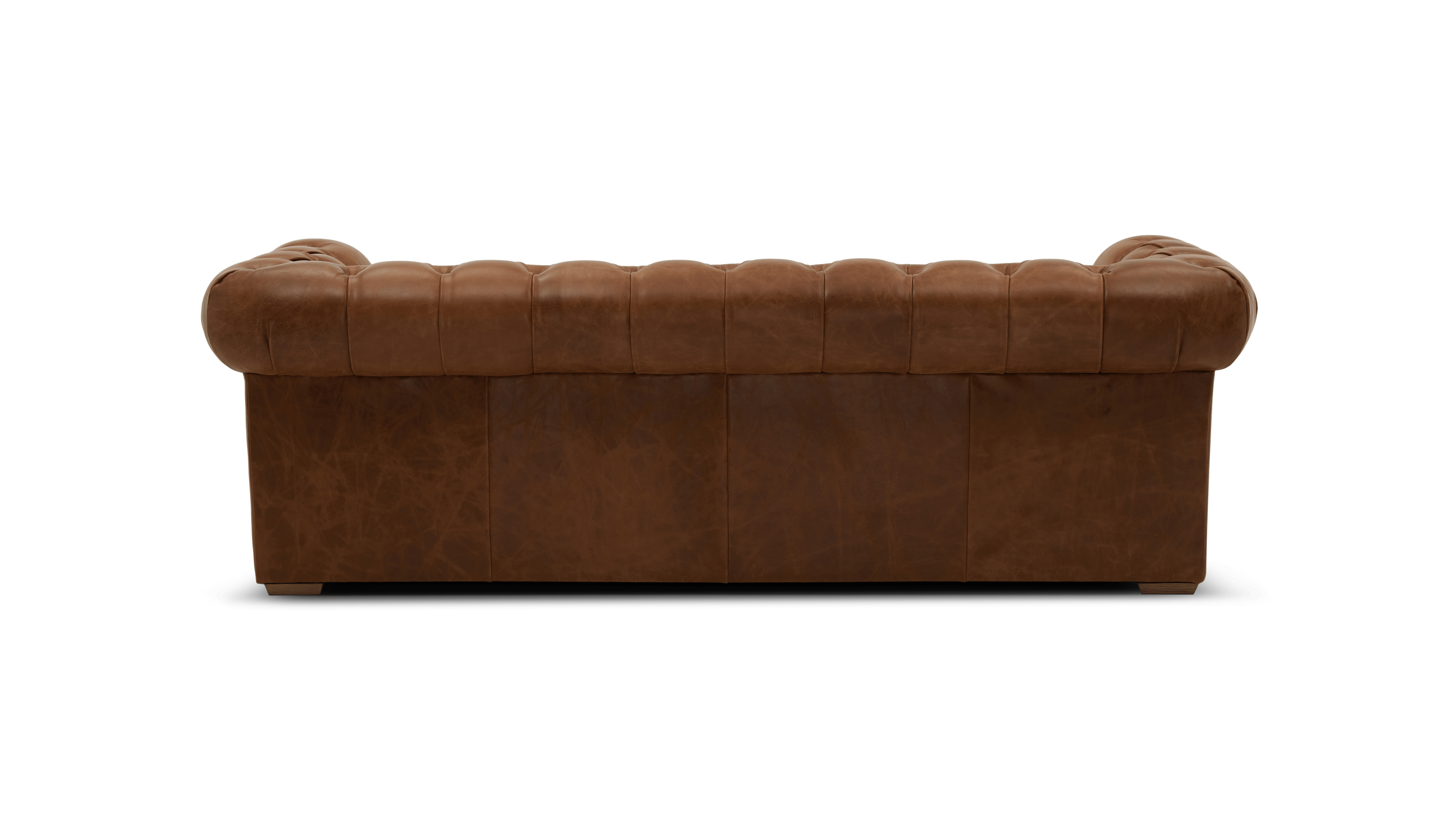 vntgcml clayton leather sofa vintage camel