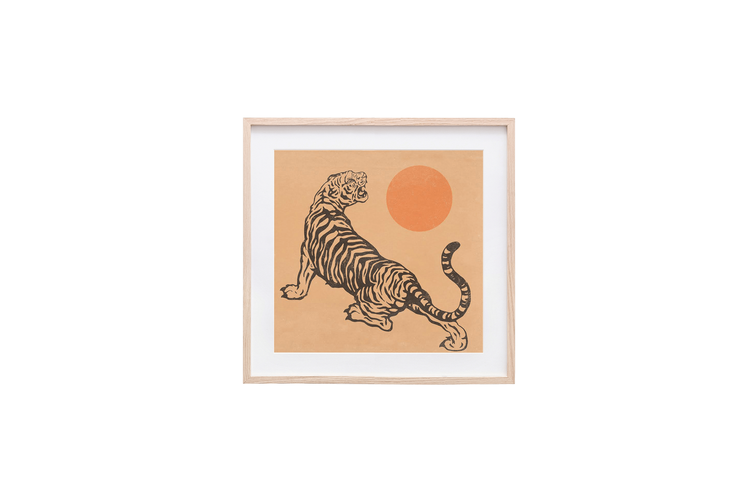 tiger and sun art print