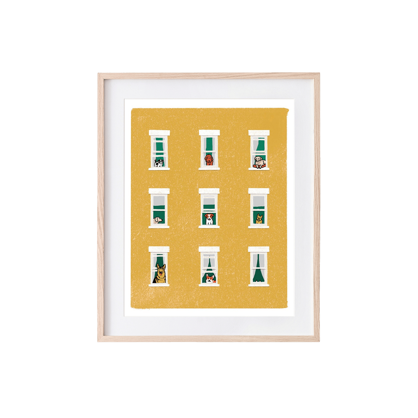 dogs the windows art print