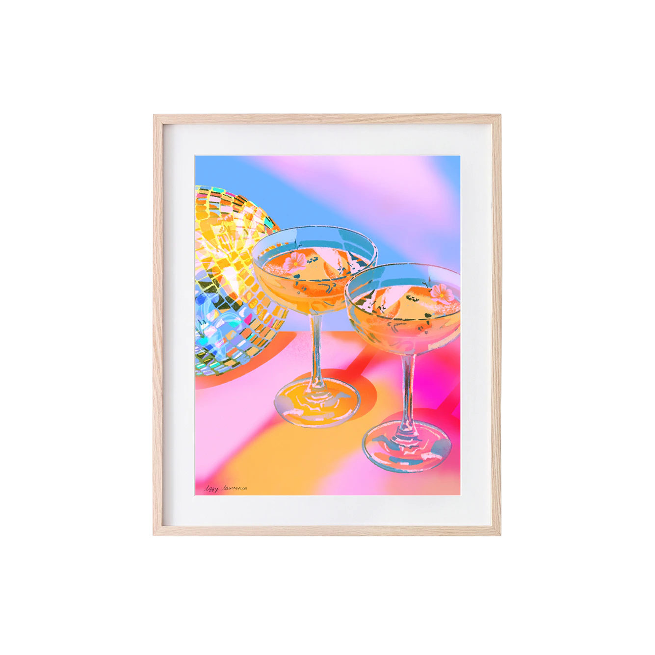 Disco Cocktail Art Print