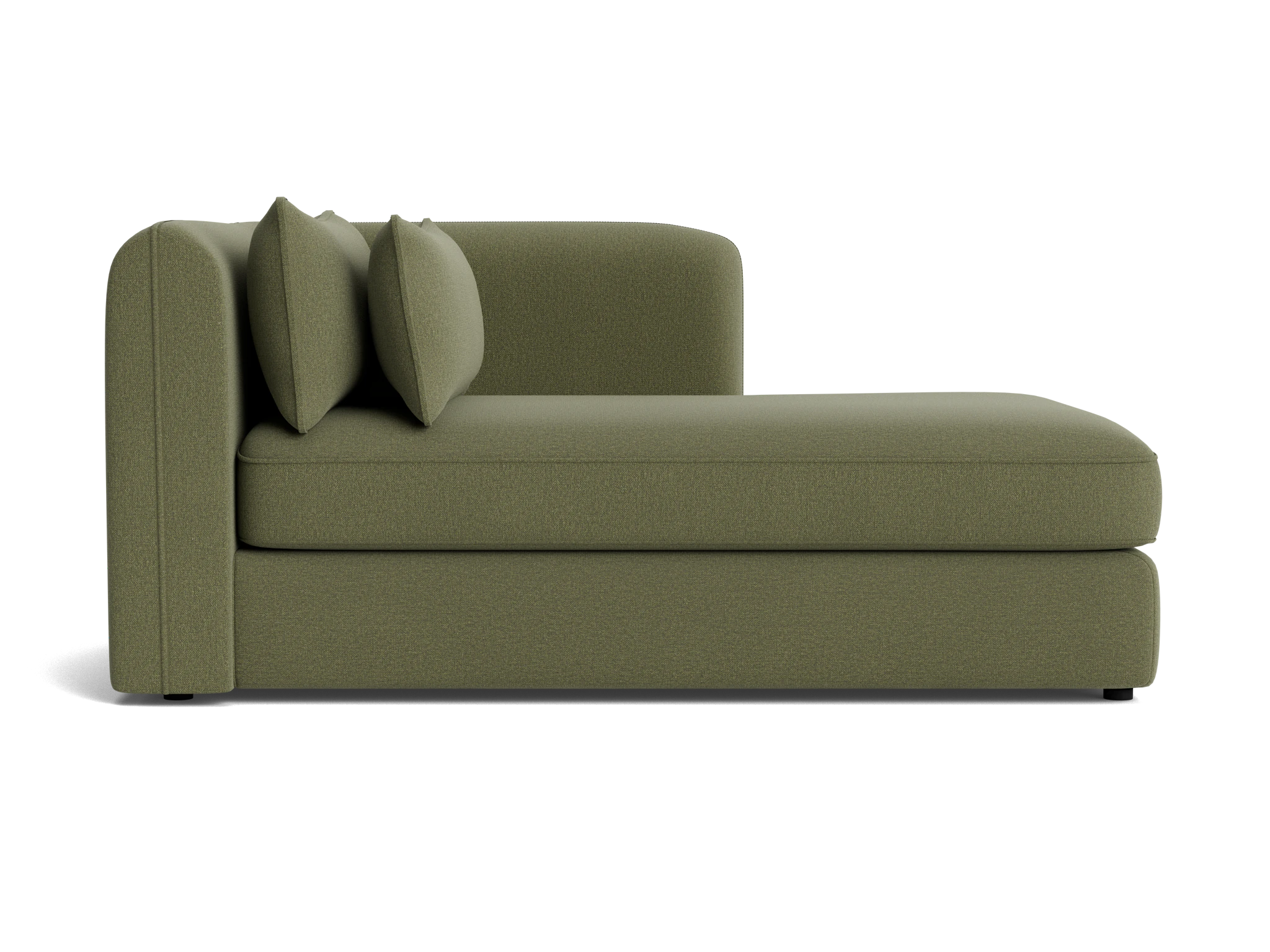 sebastian single arm chaise faithful olive
