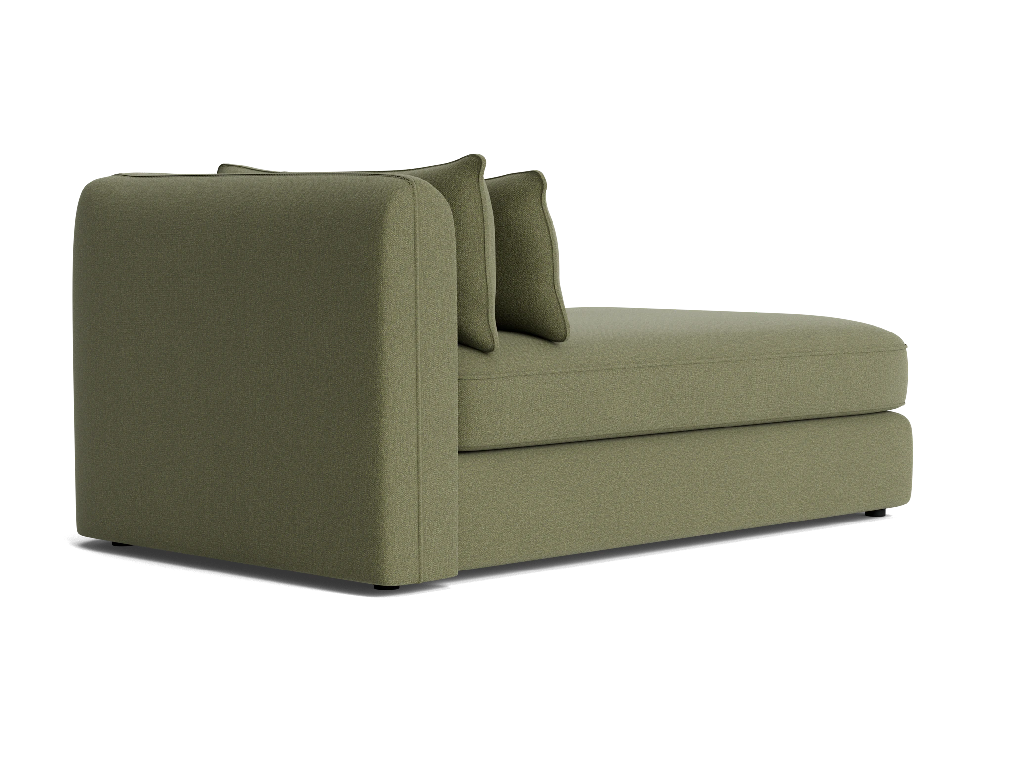 sebastian single arm chaise faithful olive