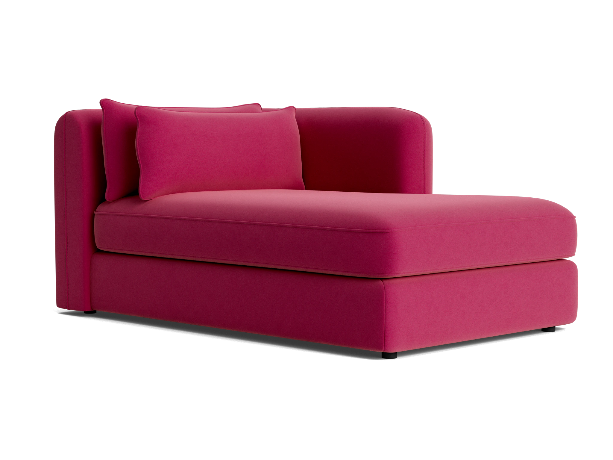 sebastian single arm chaise royale berry