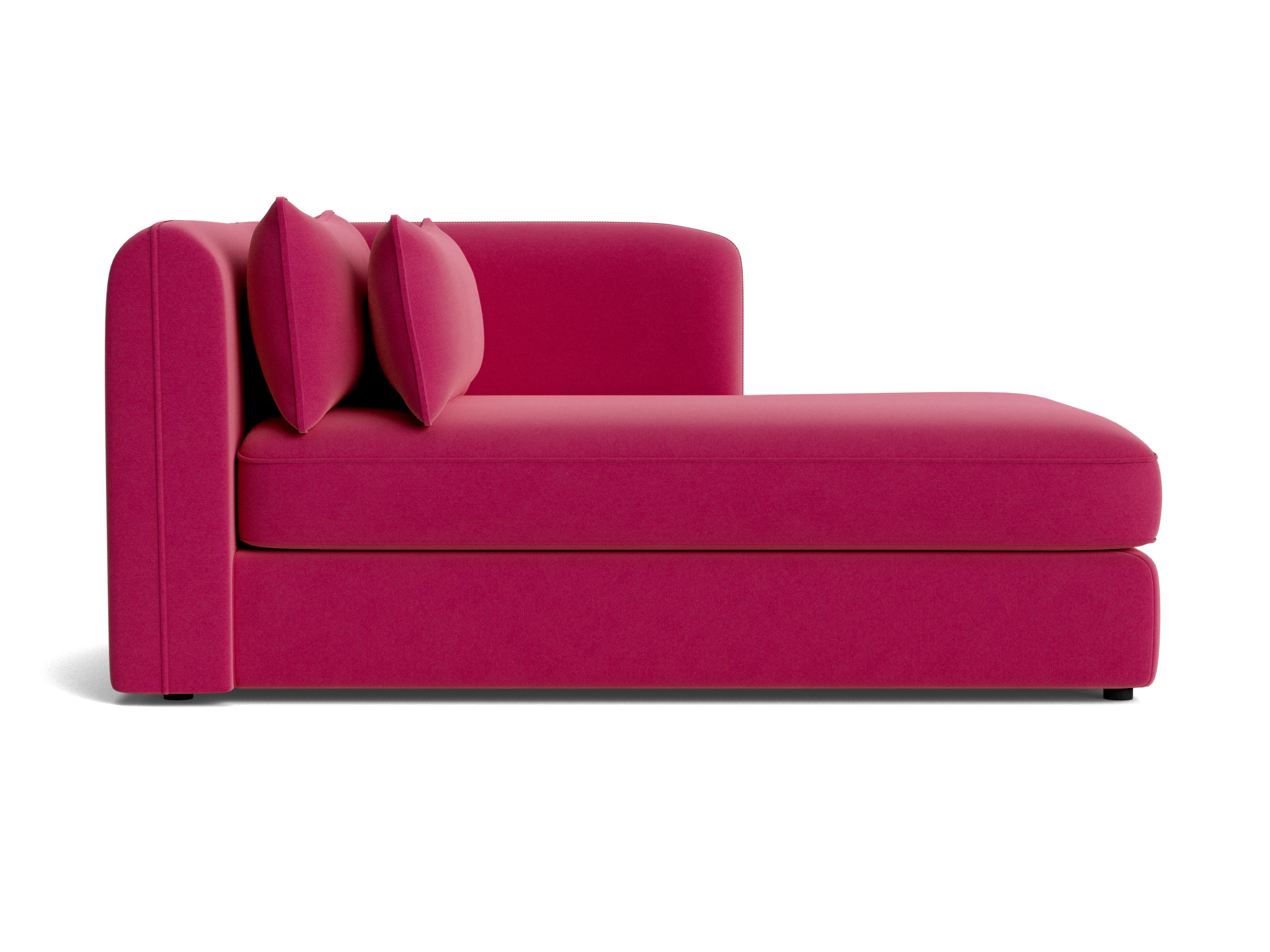sebastian single arm chaise royale berry