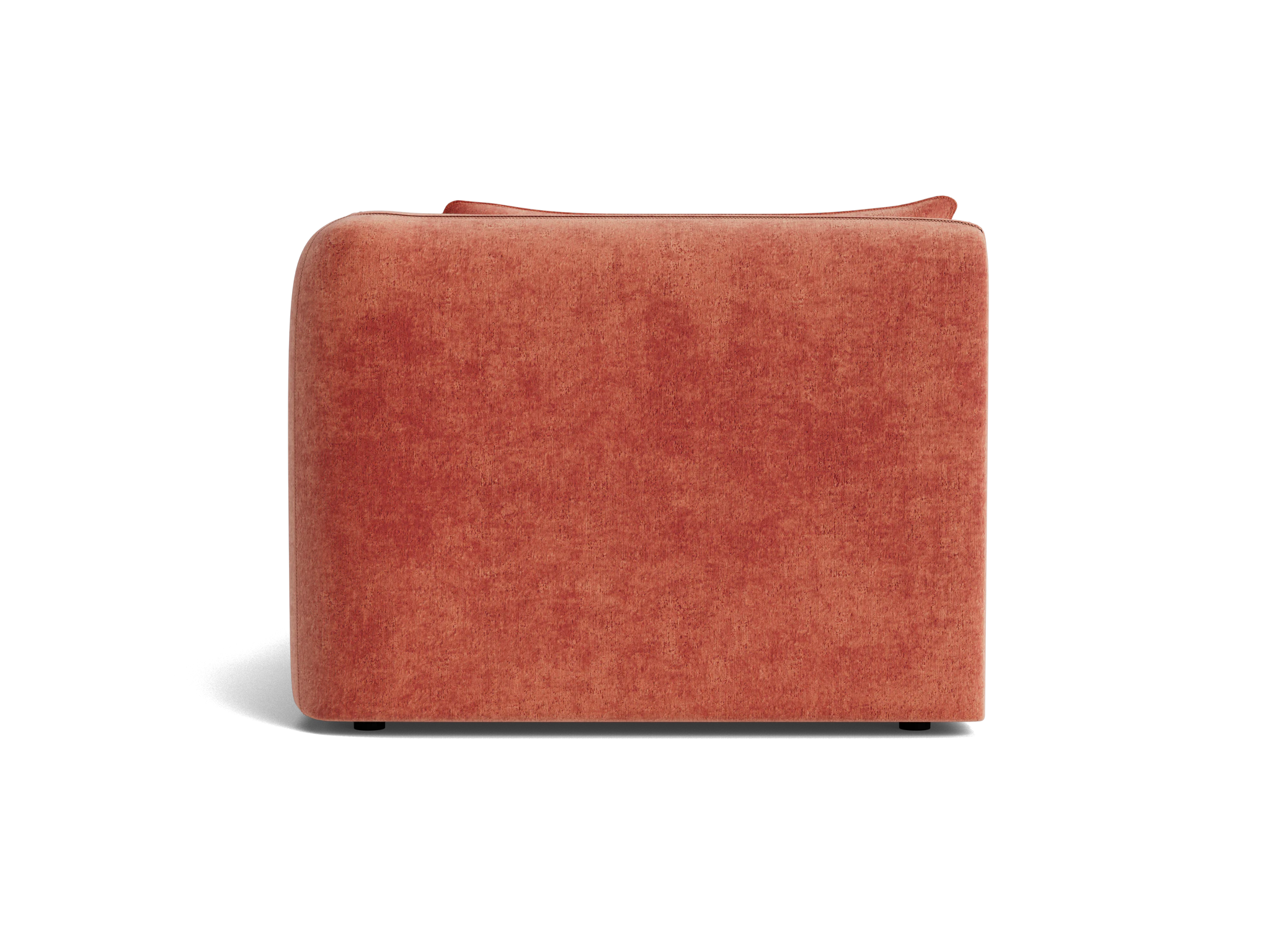 sebastian single arm chaise plush terra rose