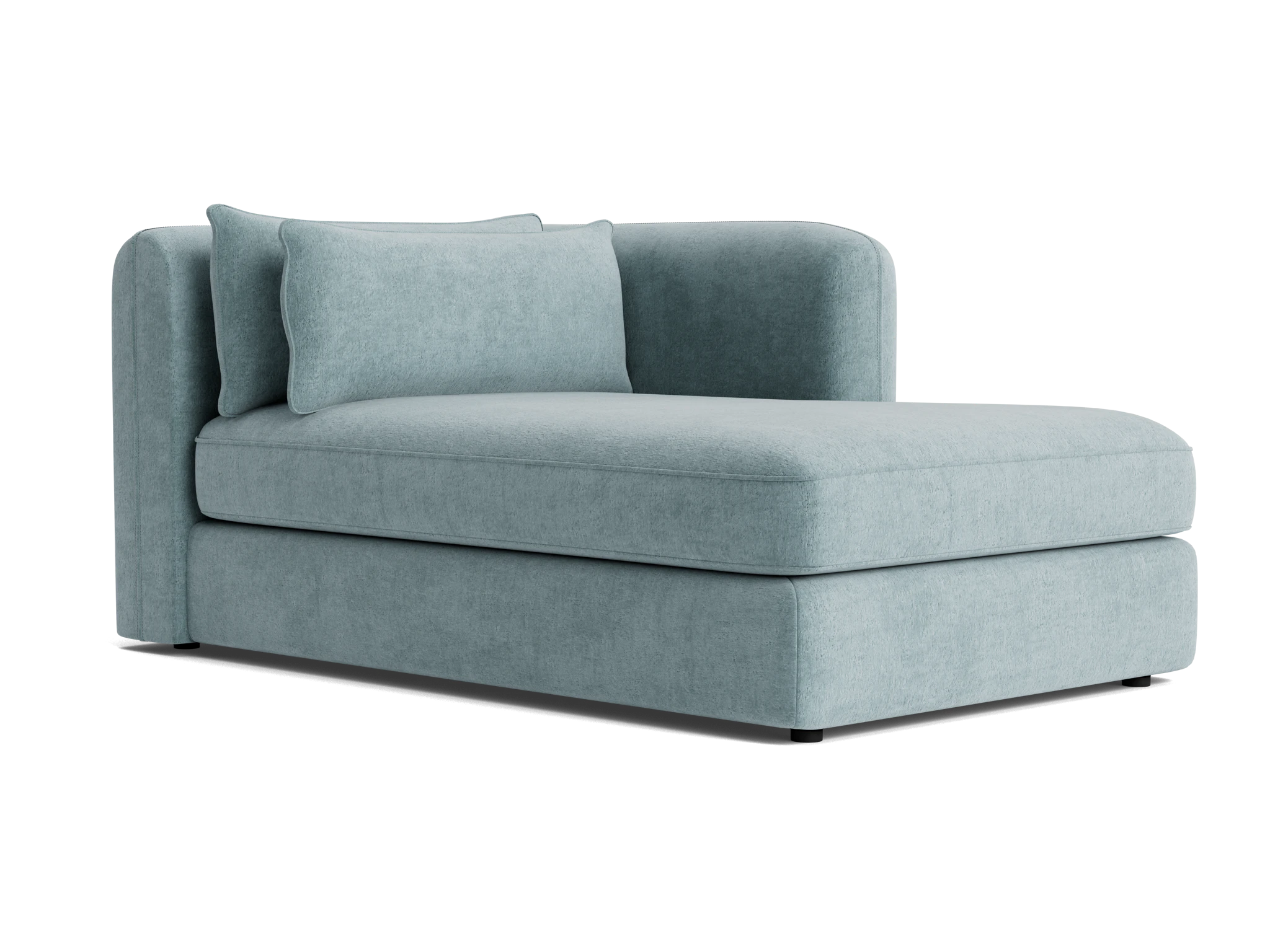 sebastian single arm chaise plush mist