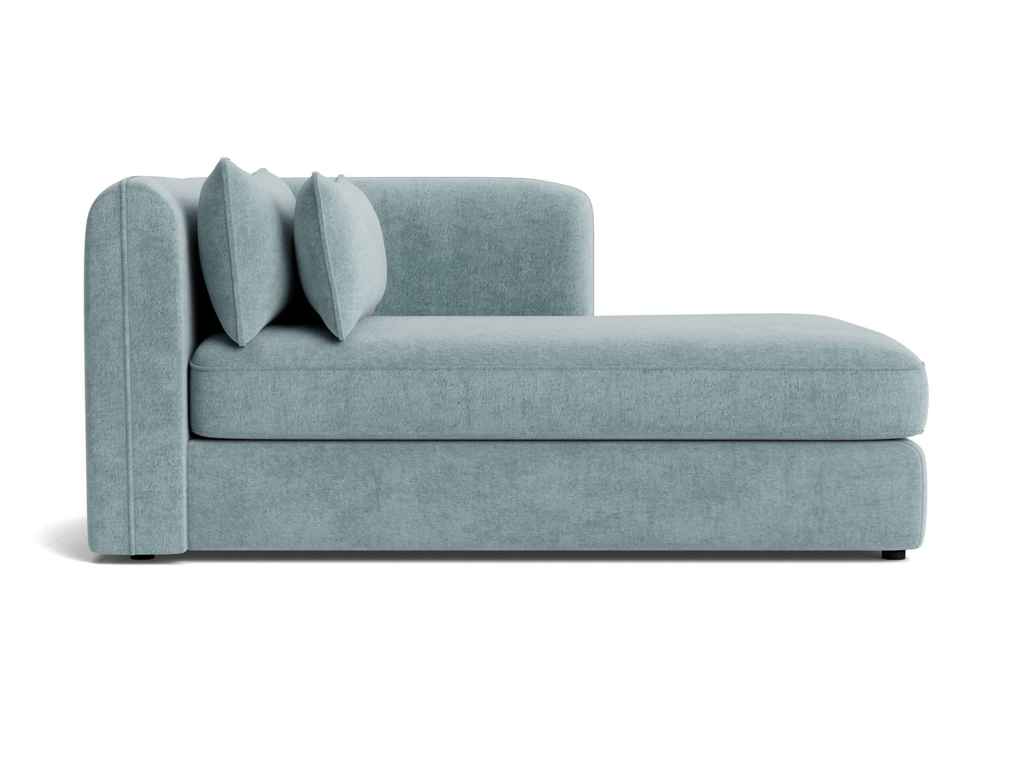 sebastian single arm chaise plush mist