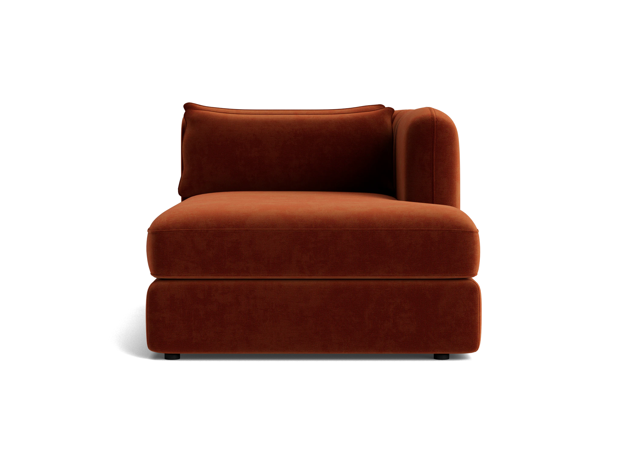 sebastian single arm chaise harper cinnamon