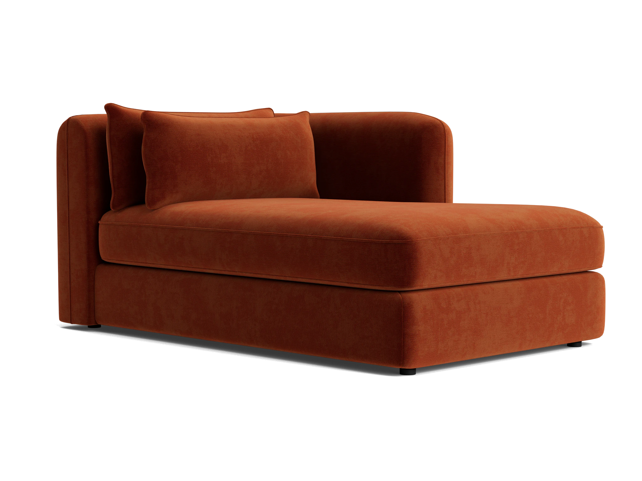 sebastian single arm chaise harper cinnamon
