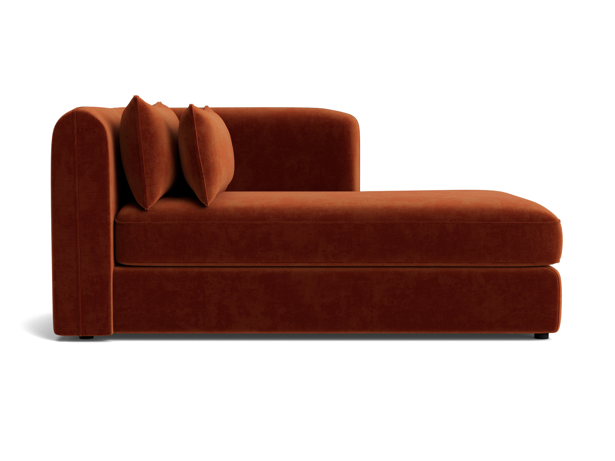sebastian single arm chaise harper cinnamon