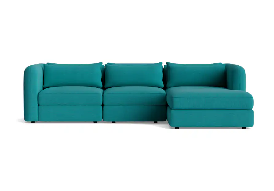 sebastian modular chaise sectional lucky turquoise