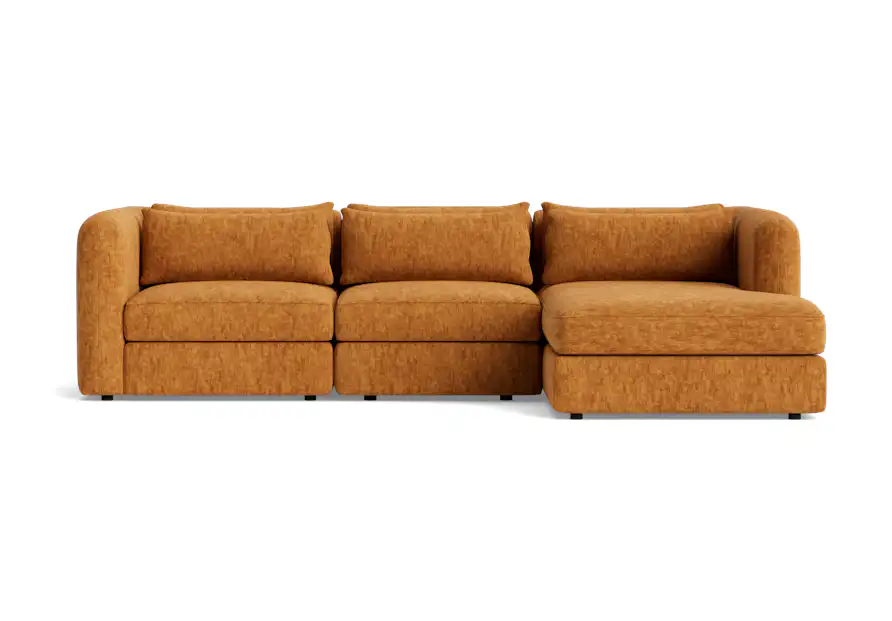 sebastian modular chaise sectional crave ginger tea