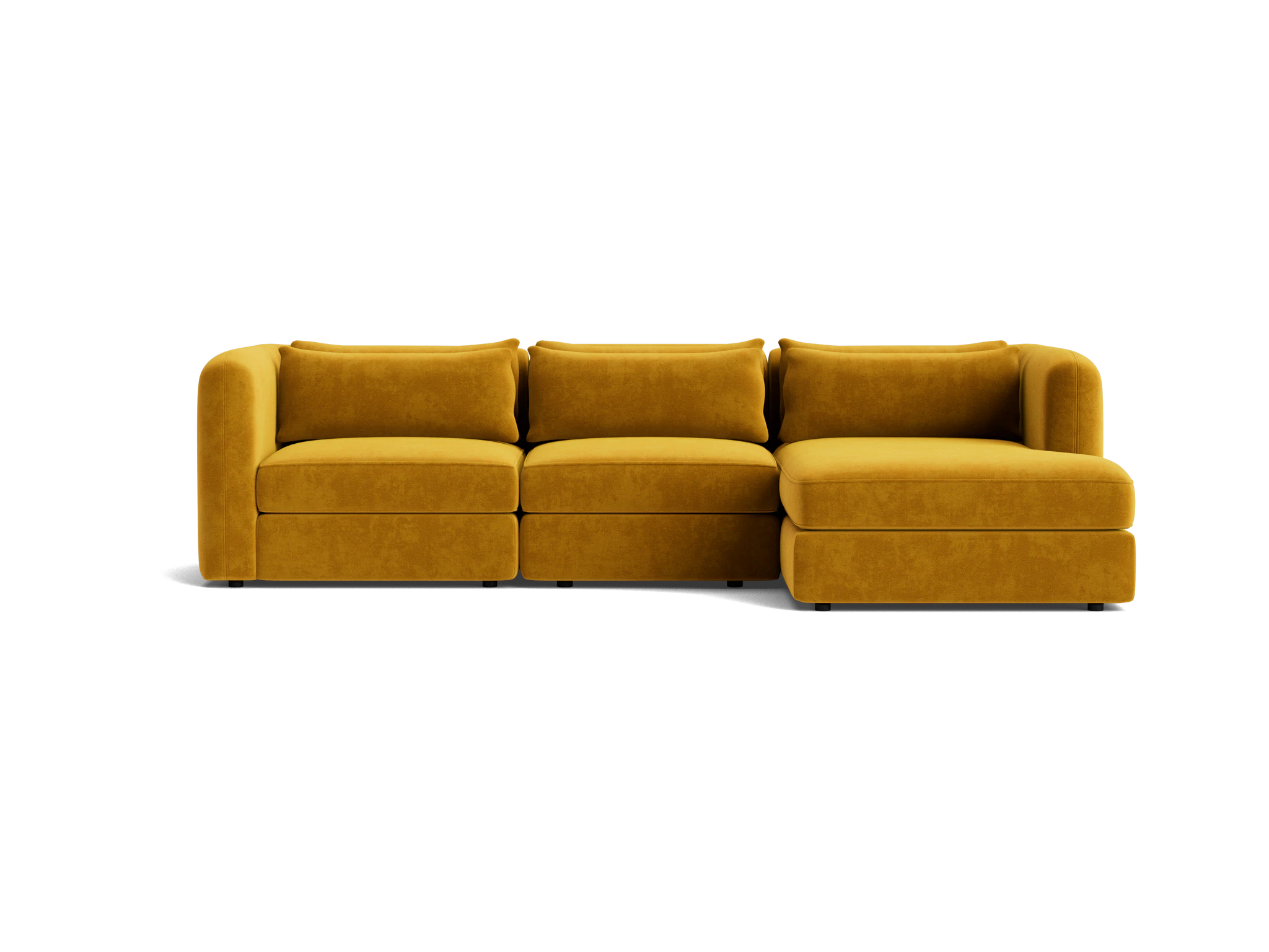 sebastian modular chaise sectional harper amber gold