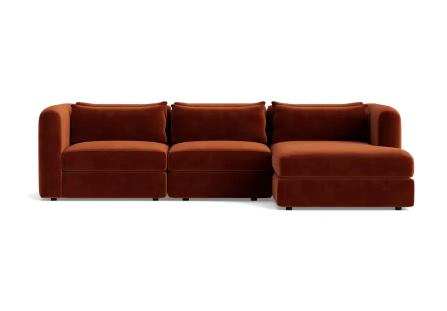 sebastian modular chaise sectional harper cinnamon