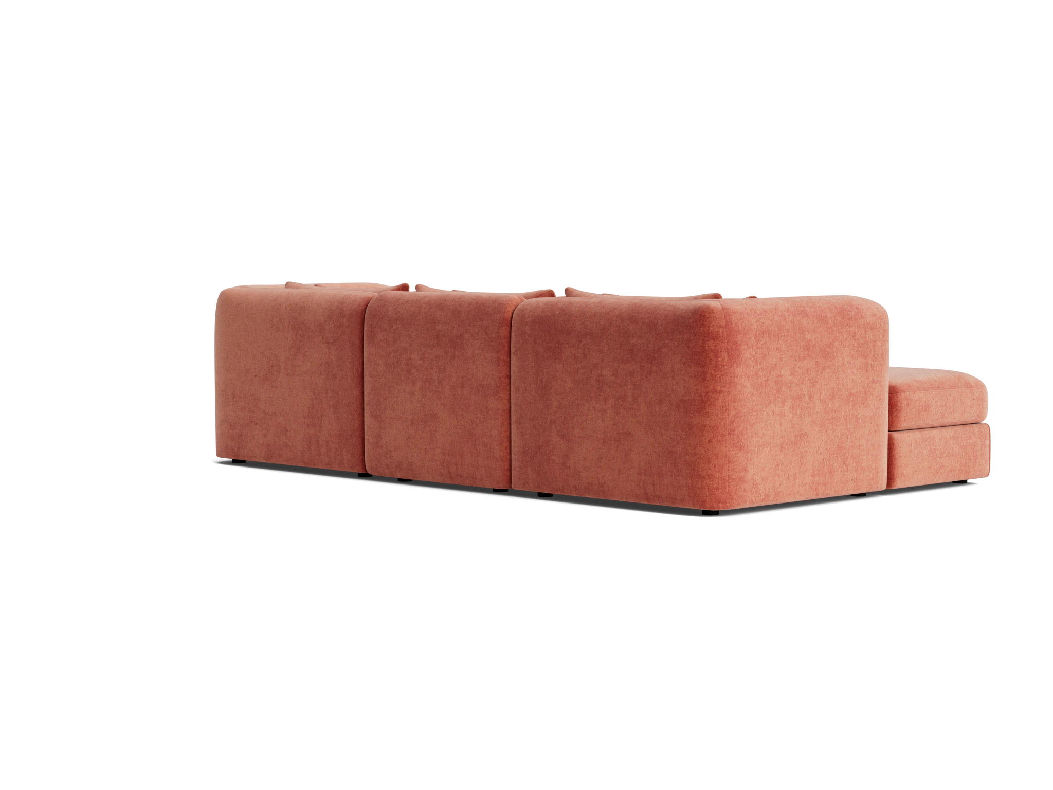sebastian modular chaise sectional plush terra rose