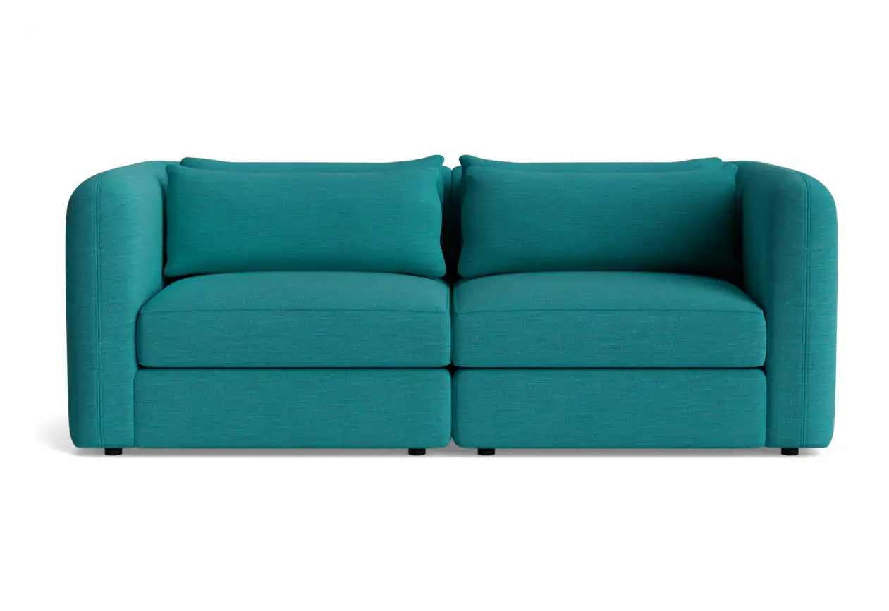 sebastian modular loveseat lucky turquoise