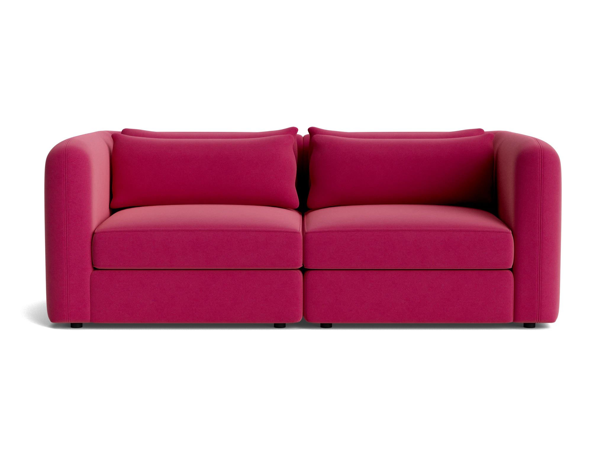 sebastian modular loveseat royale berry