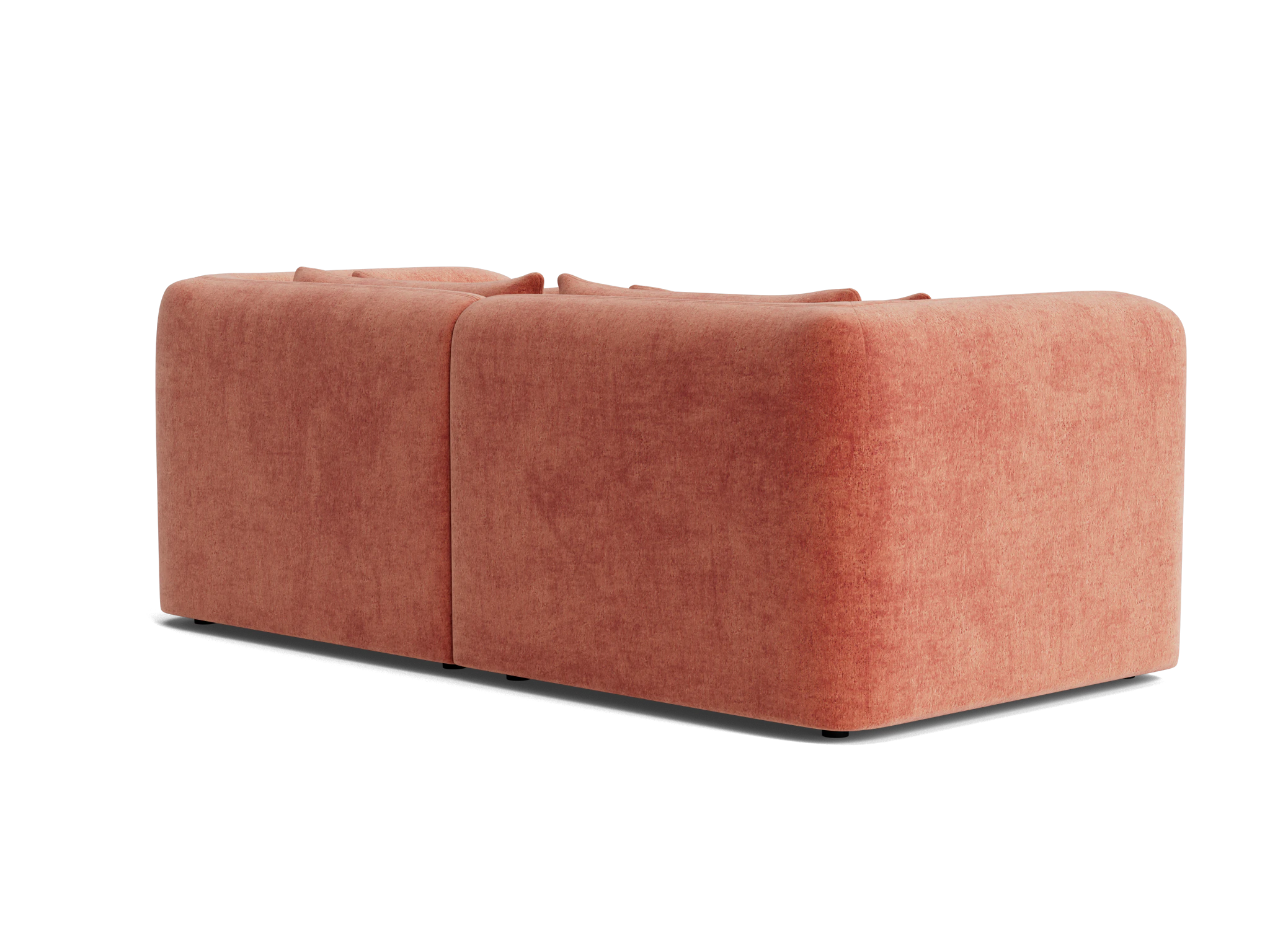 sebastian modular loveseat plush terra rose
