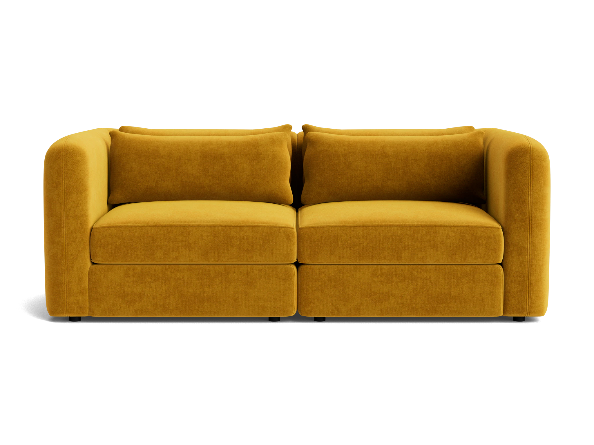 sebastian modular loveseat harper amber gold