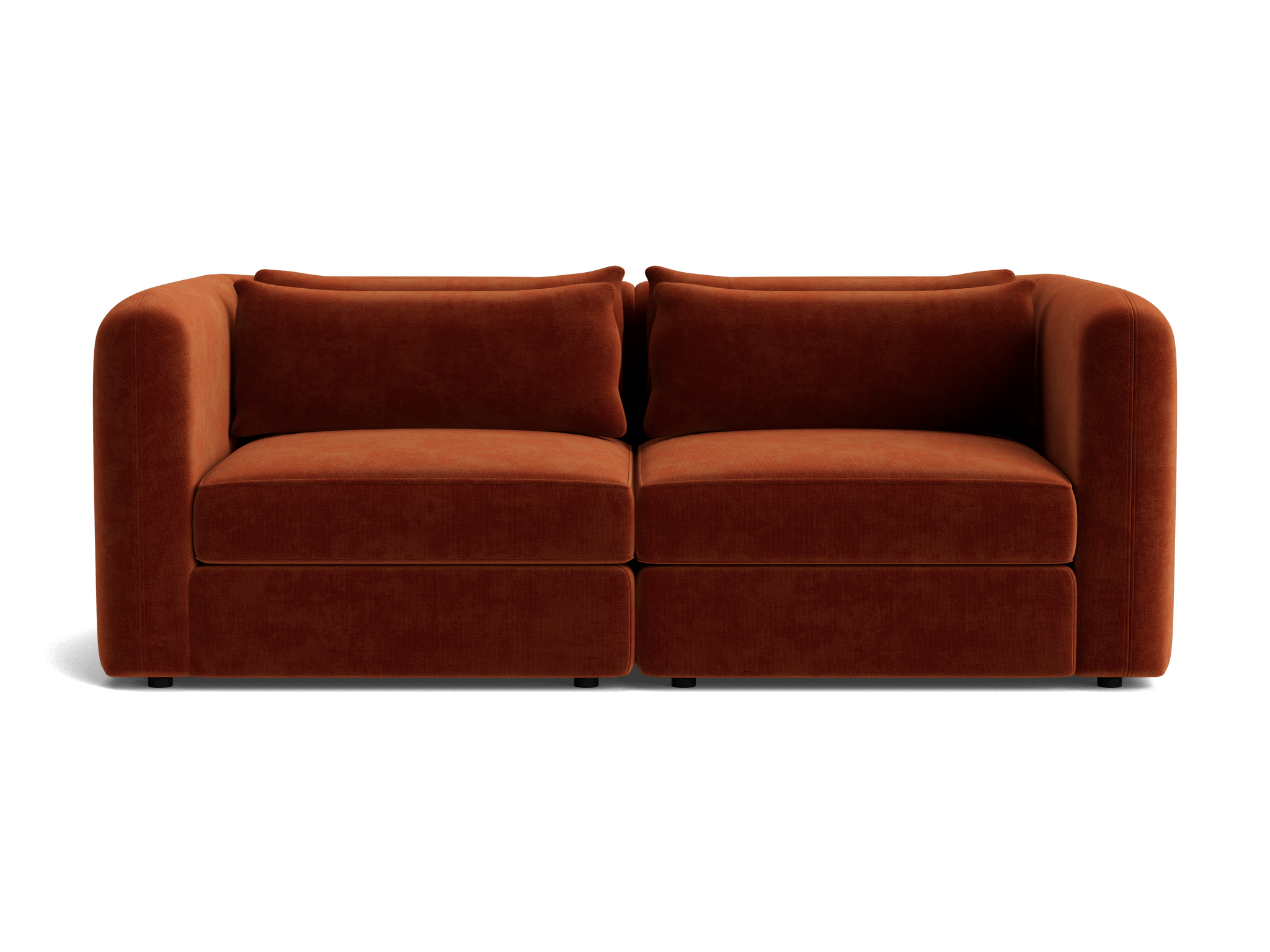 sebastian modular loveseat harper cinnamon