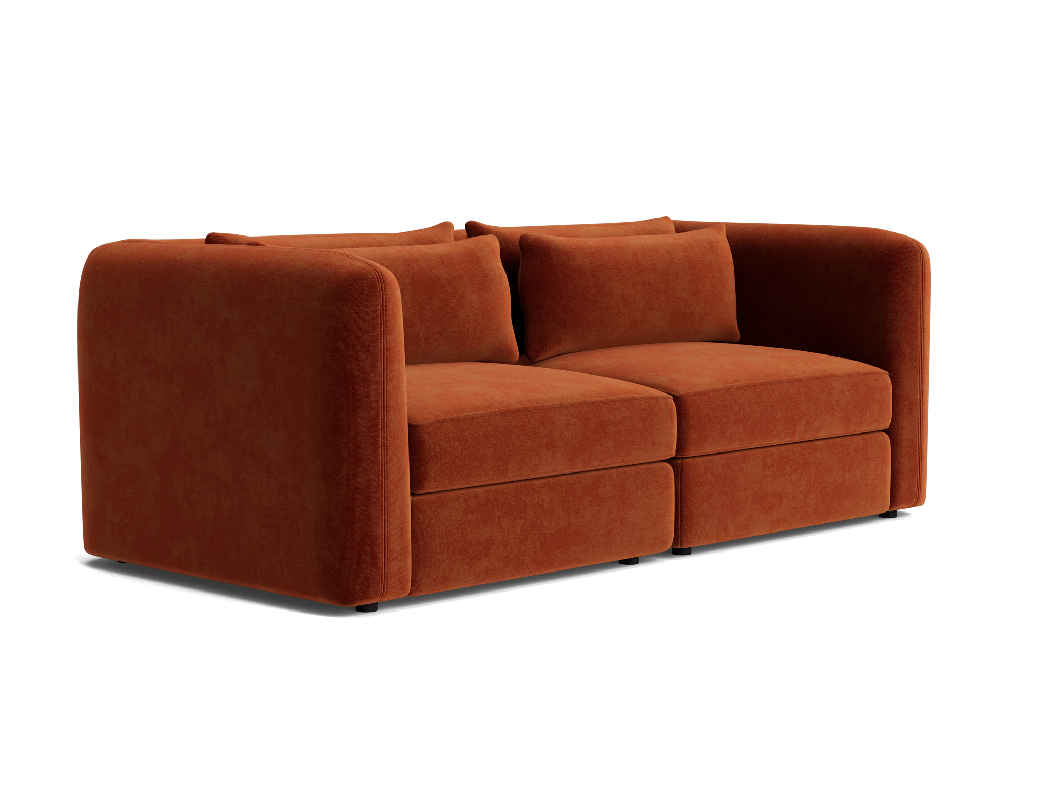 sebastian modular loveseat harper cinnamon