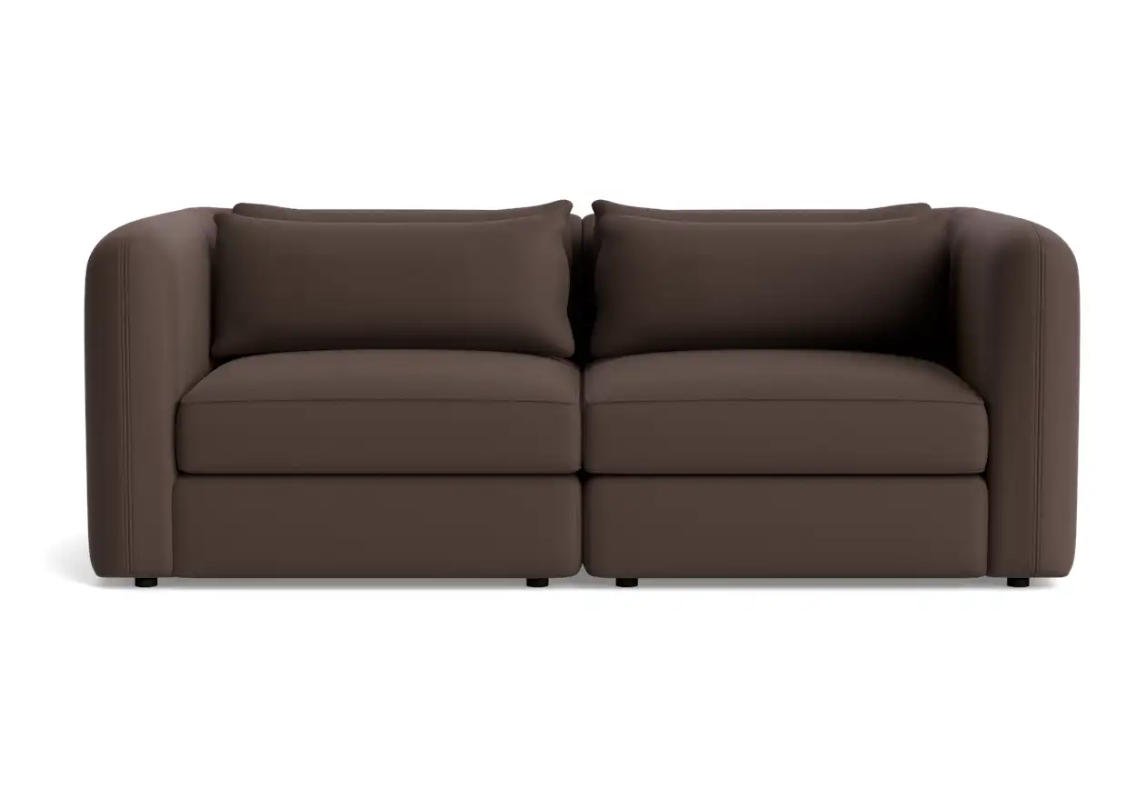 sebastian modular loveseat washed california shadow