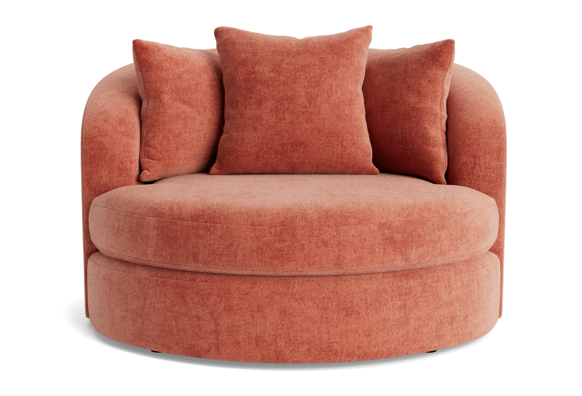 amelia grand chair plush terra rose