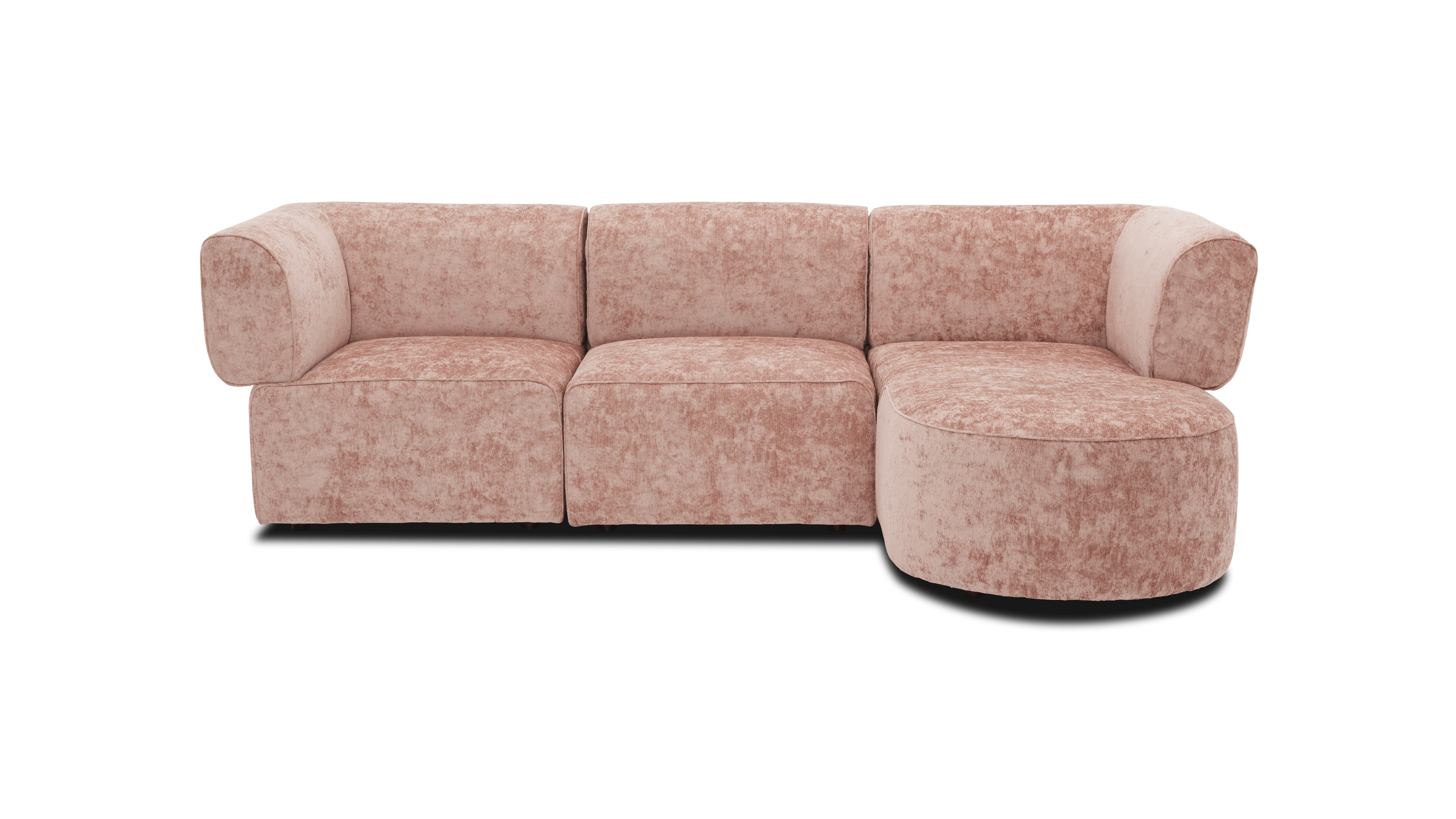 dreamhouse%E2%84%A2 diane modular chaise sectional dreamhouse%E2%84%A2 rose quartz