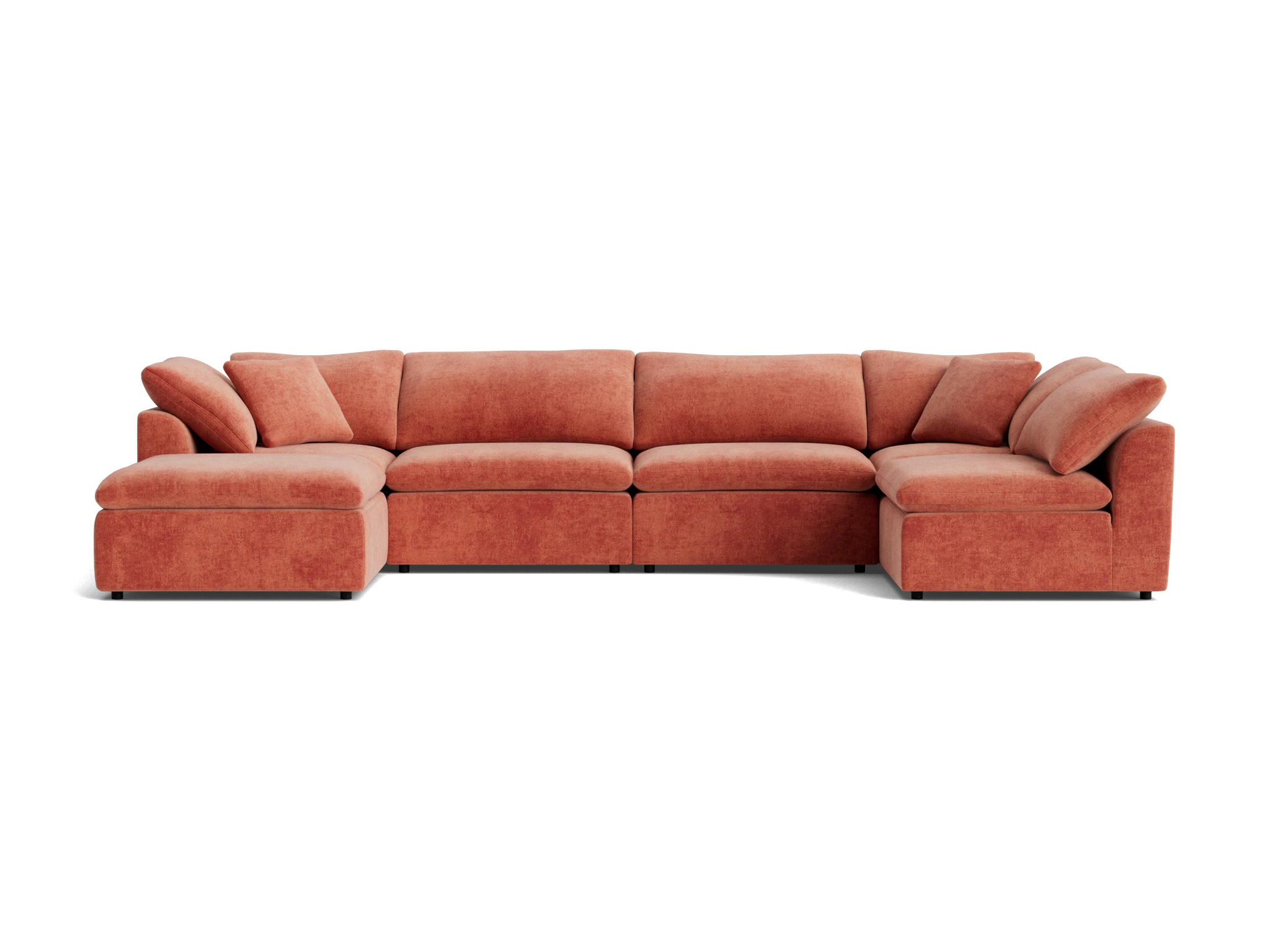 bryant modular grand sofa bumper sectional plush terra rose